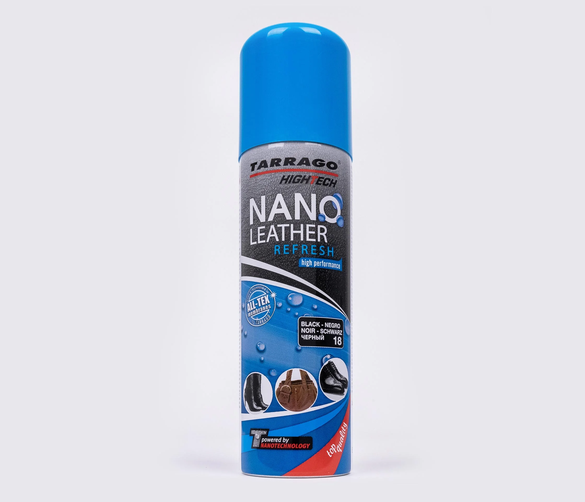 Аэрозоль краска черная для гладкої шкіри Tarrago Nano Leather Refresh, 200 мл,TGS20 (18)