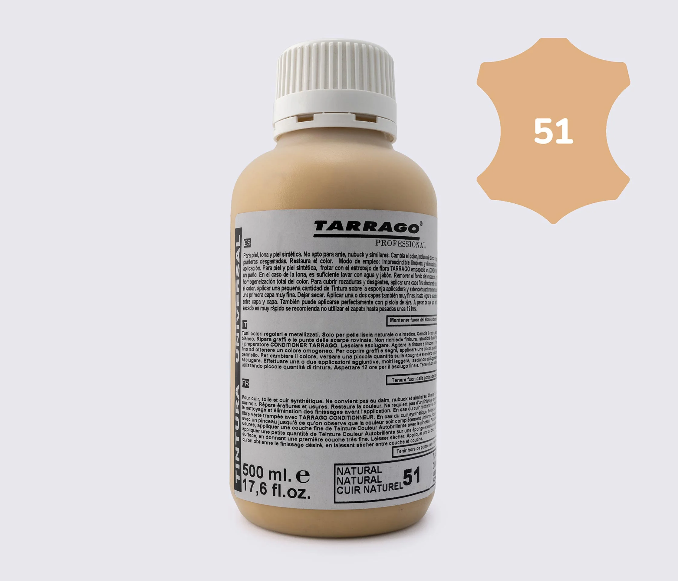 Фарба для гладкої шкіри та текстилю Tarrago Self Color Shine Dye, 500 мл TPP01 