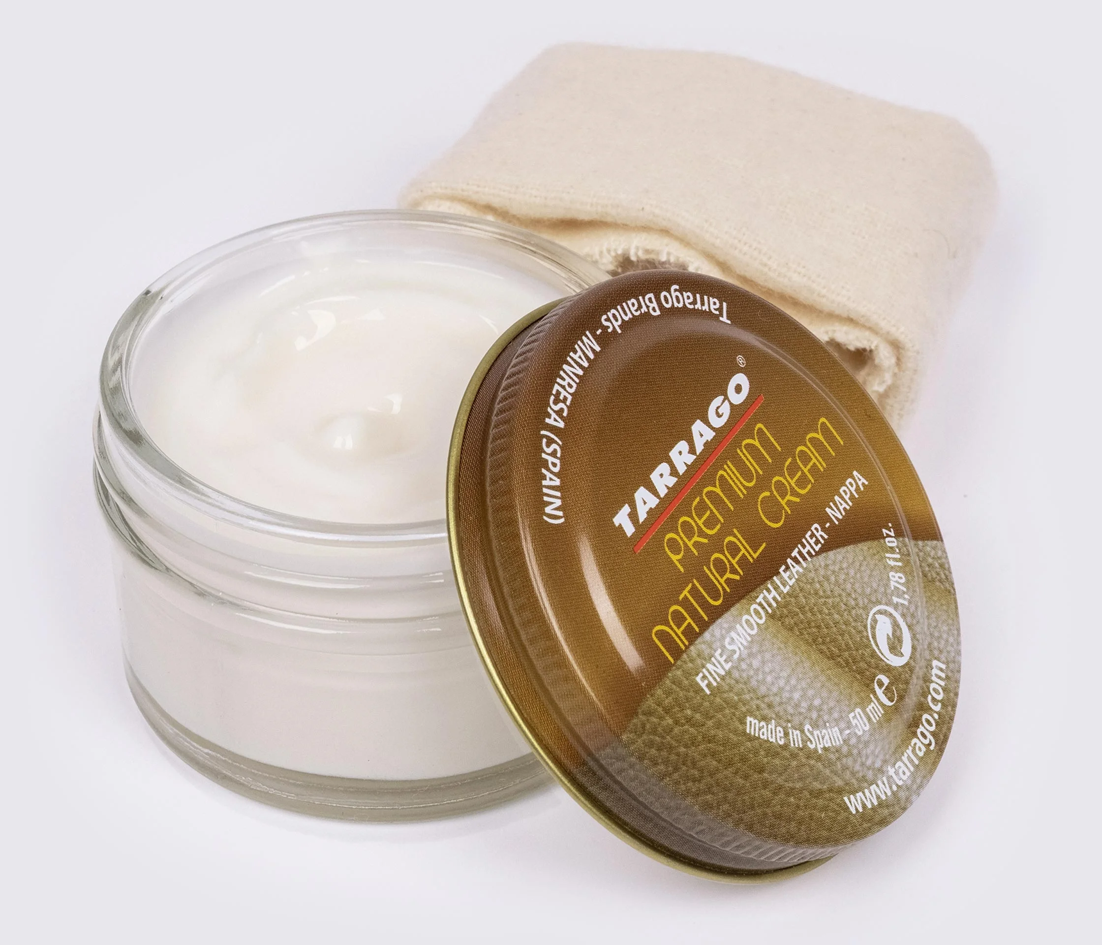 Крем для гладких, нежных кож и кож рептилий Tarrago Premium Natural Cream, 50 мл, бесцветный TCT04