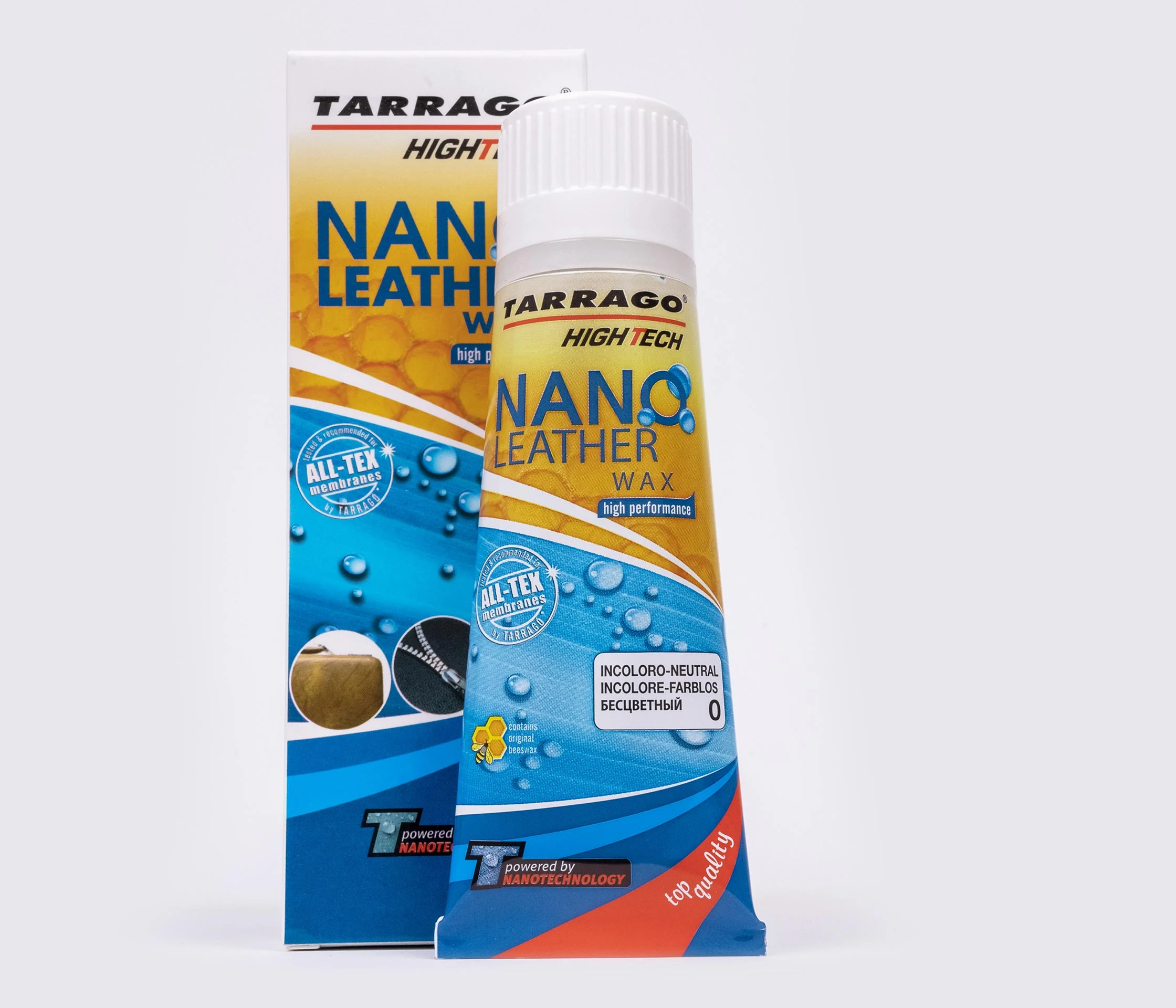 Крем тюбик с губкой NANO Leather WAX, 75 мл, TGO22
