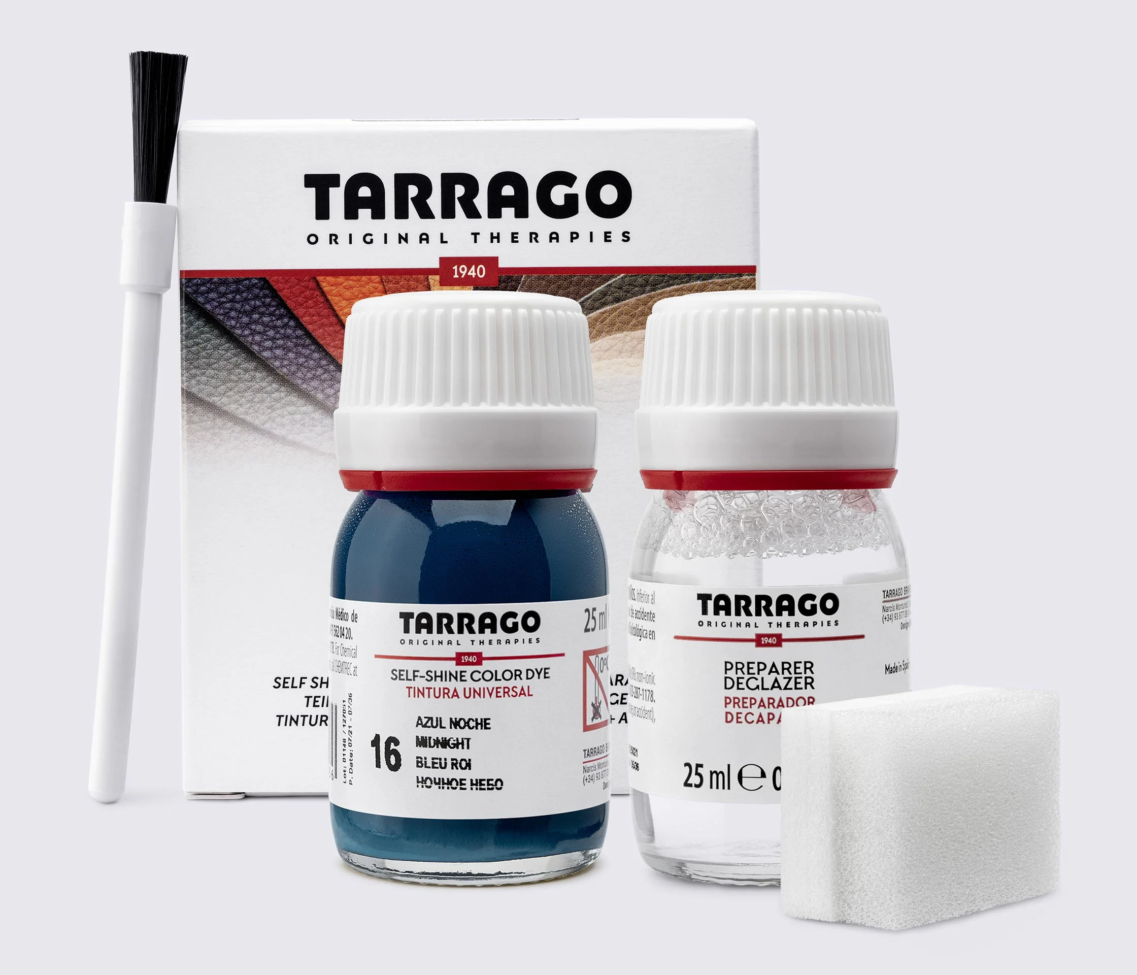 Фарба для гладкої шкіри та текстилю + очищувач Tarrago Color Dye, 2*25 мл, TDC05