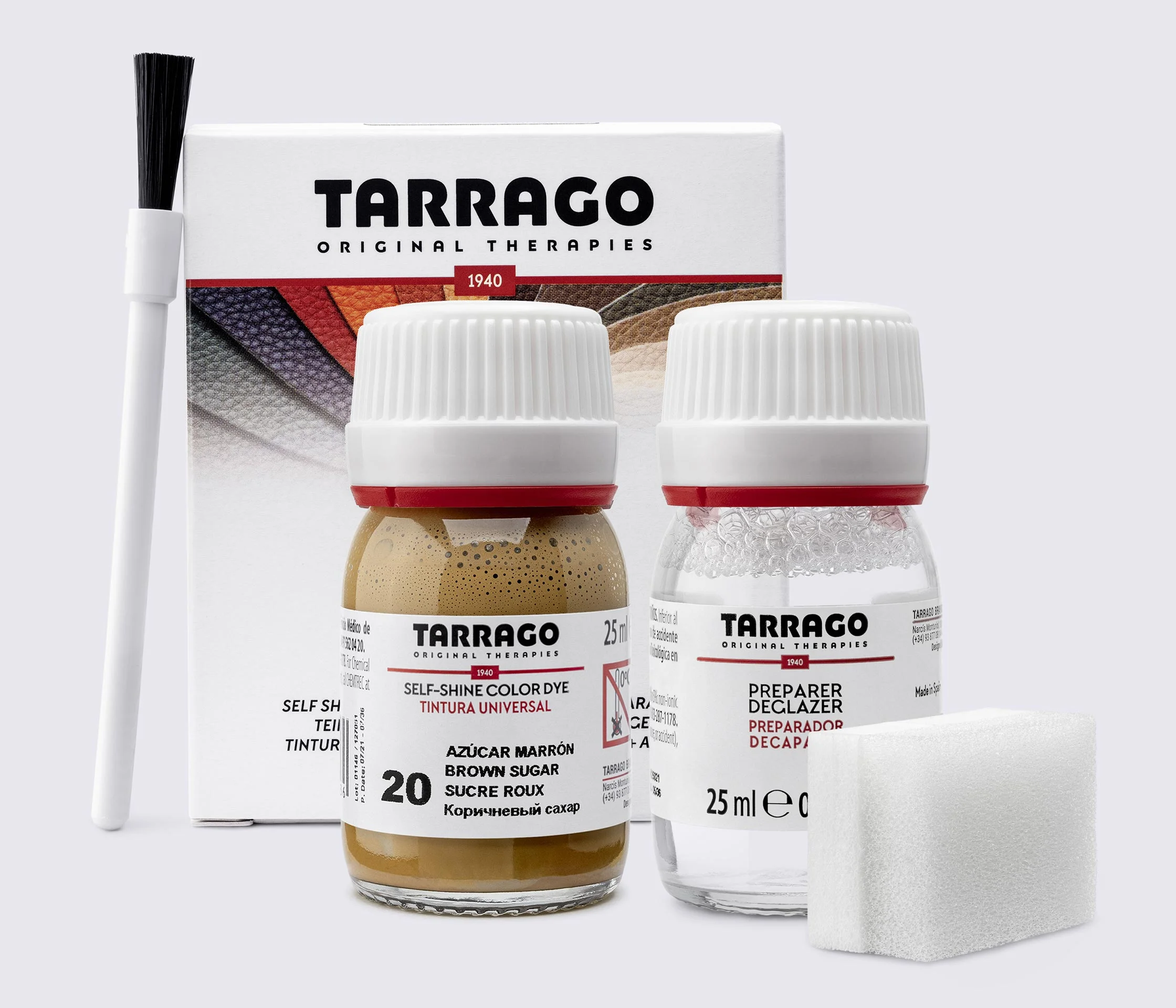 Фарба для гладкої шкіри та текстилю + очищувач Tarrago Color Dye, 2*25 мл, TDC05