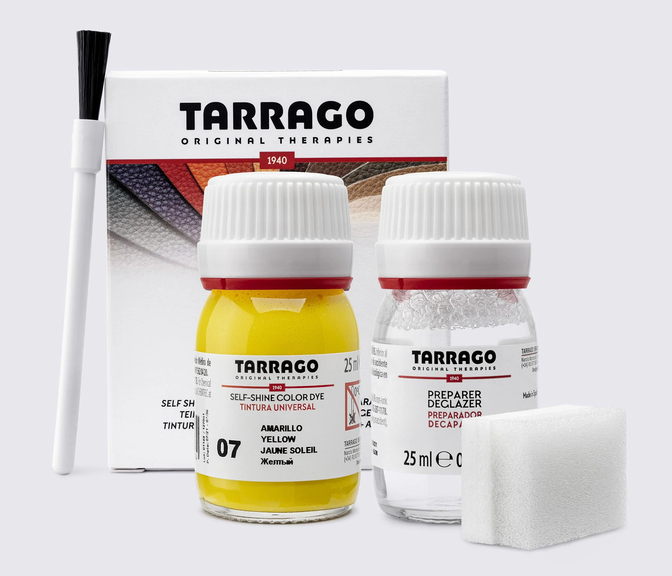 Фарба для гладкої шкіри та текстилю + очищувач Tarrago Color Dye, 2*25 мл, TDC05