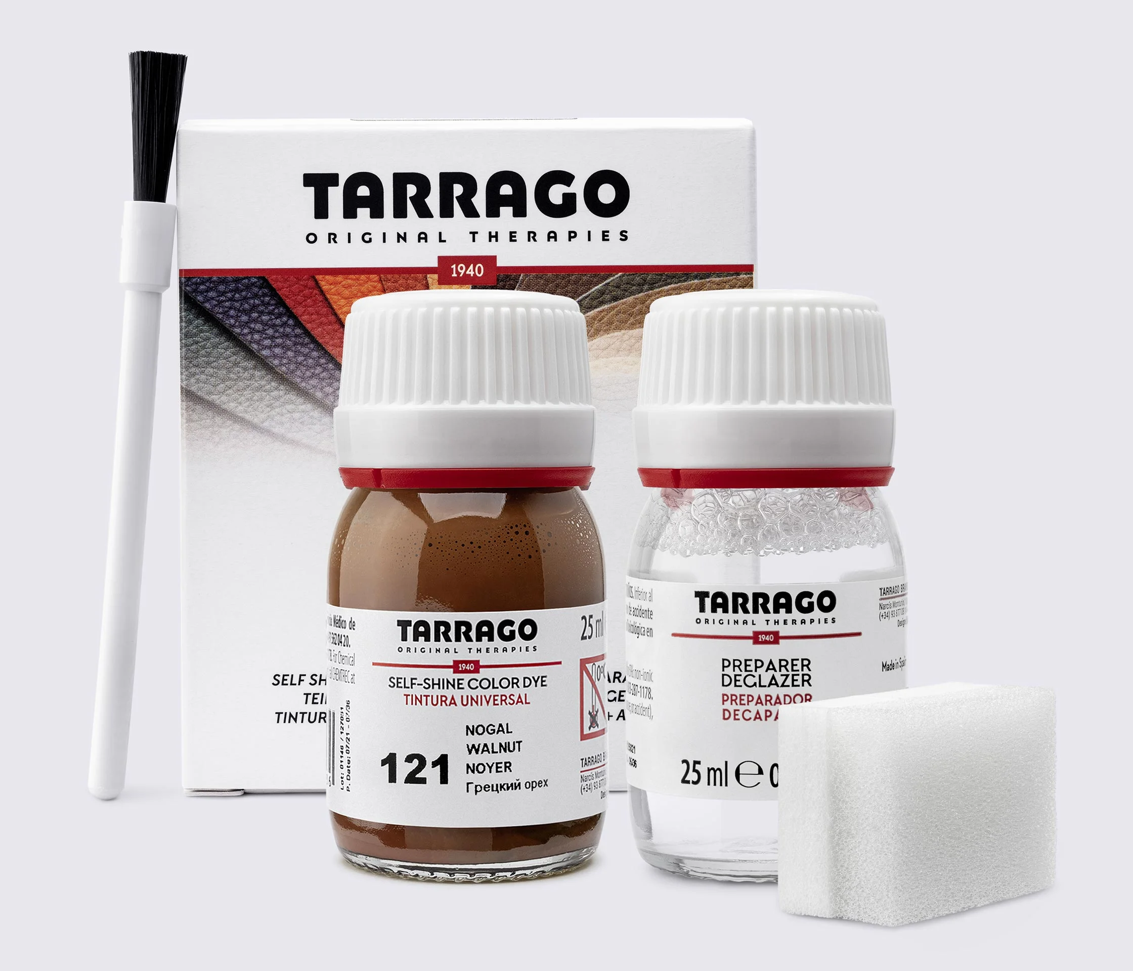 Фарба для гладкої шкіри та текстилю + очищувач Tarrago Color Dye, 2*25 мл, TDC05