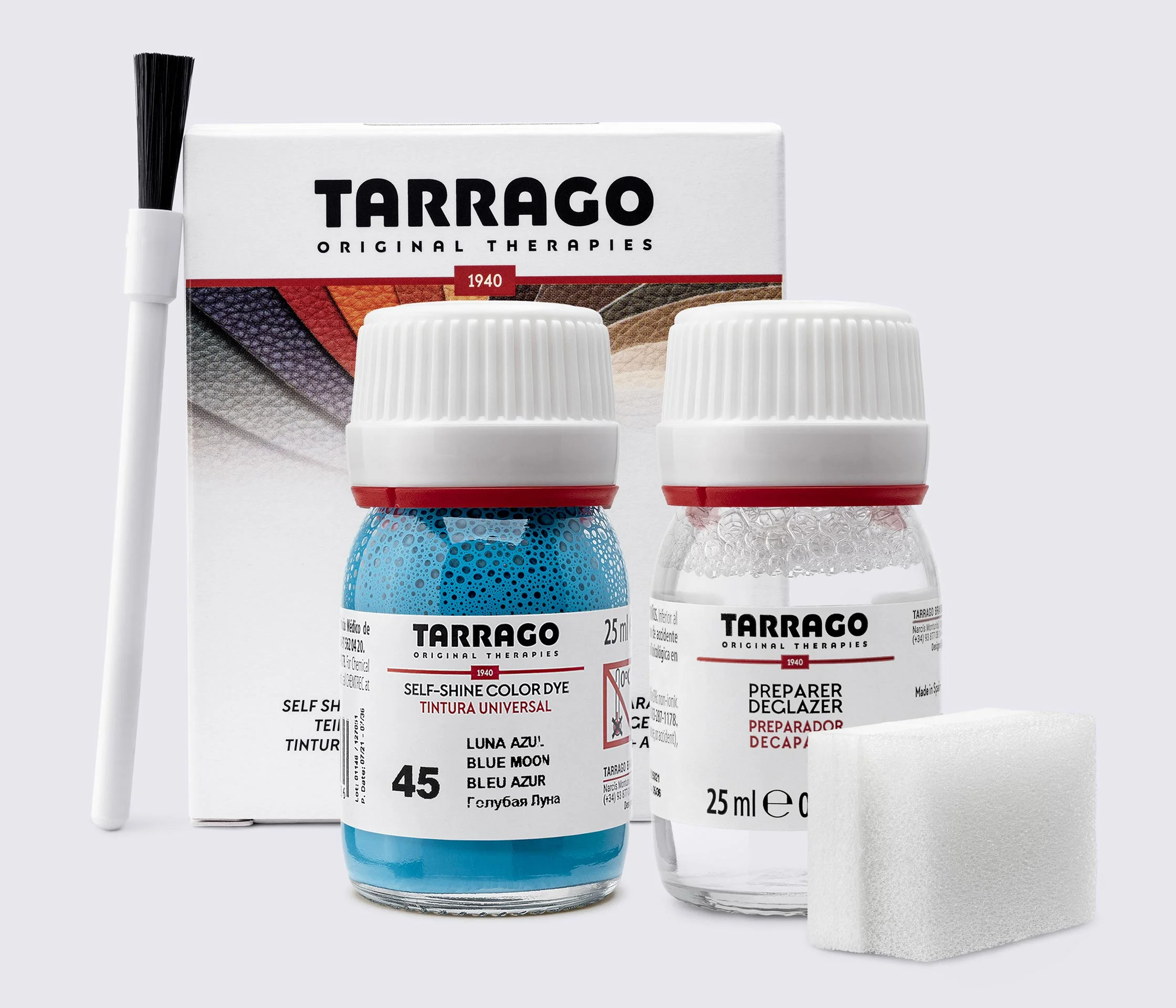 Фарба для гладкої шкіри та текстилю + очищувач Tarrago Color Dye, 2*25 мл, TDC05
