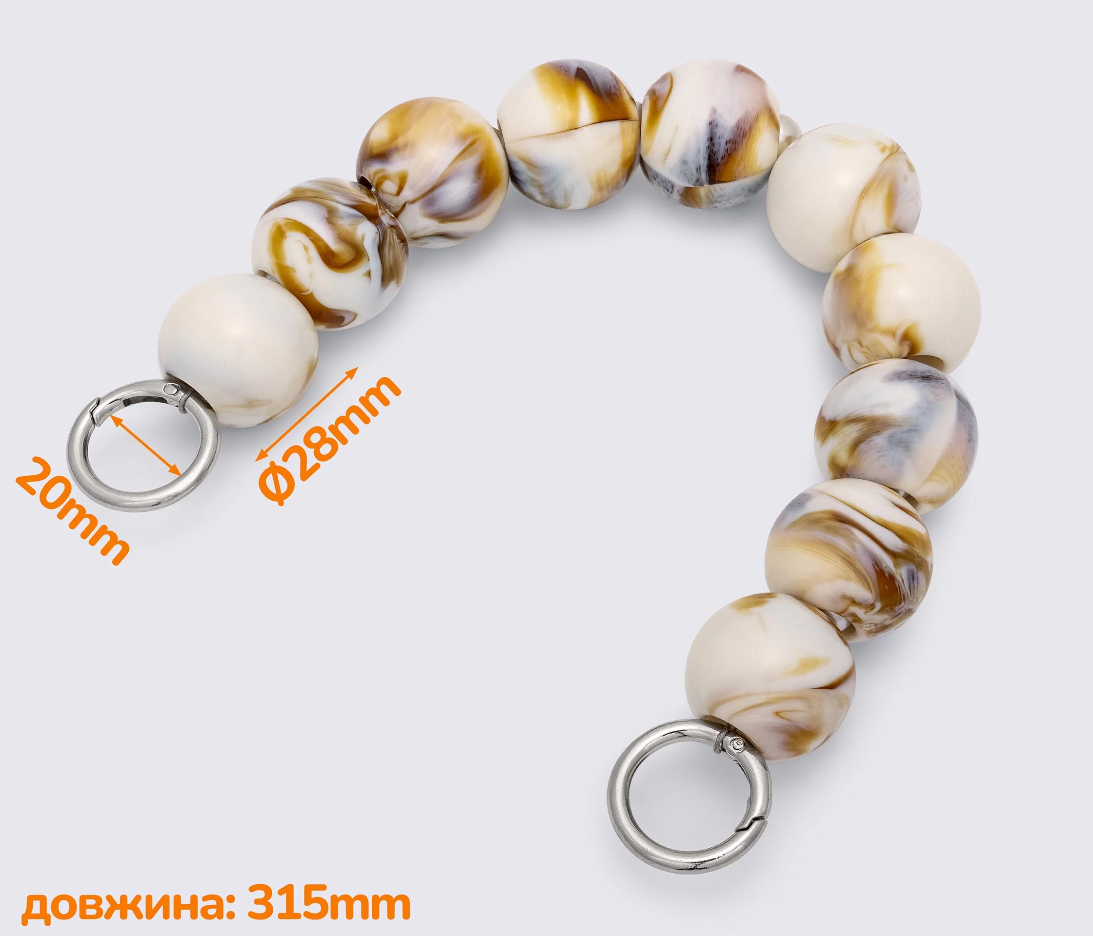 Ручка акрилова "кульки" 320mm (3512)