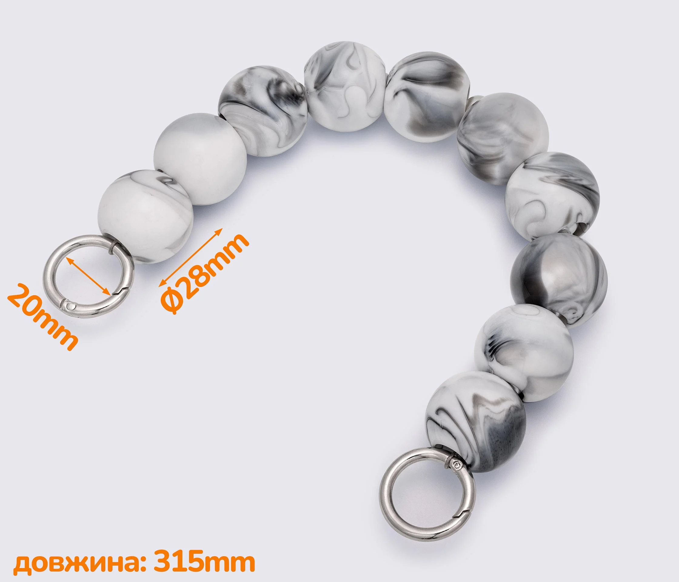 Ручка акрилова "кульки" 320mm (3512)
