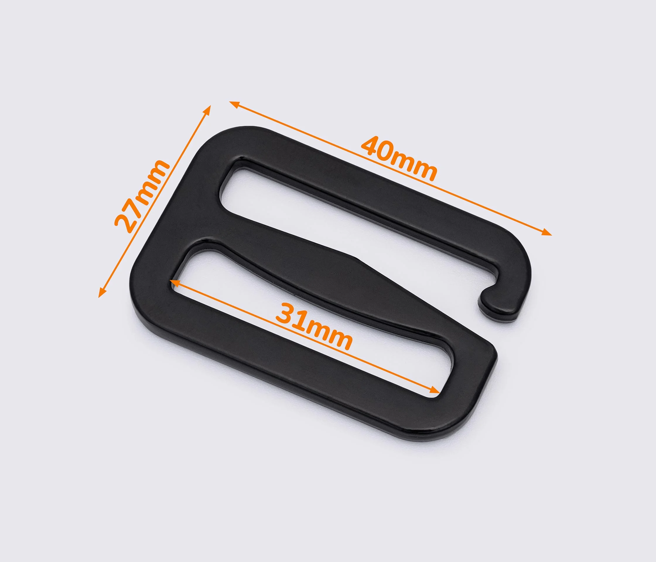 Пряжка гачок G-HOOK чорний (65-619)