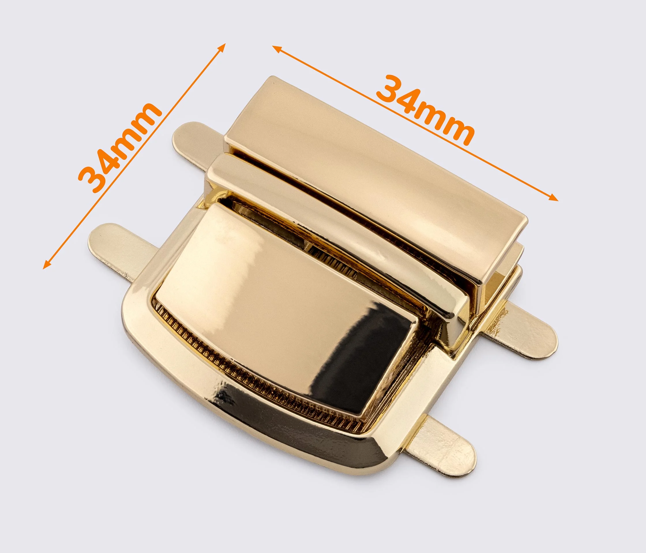 Замок для сумки 34*34мм 65-084