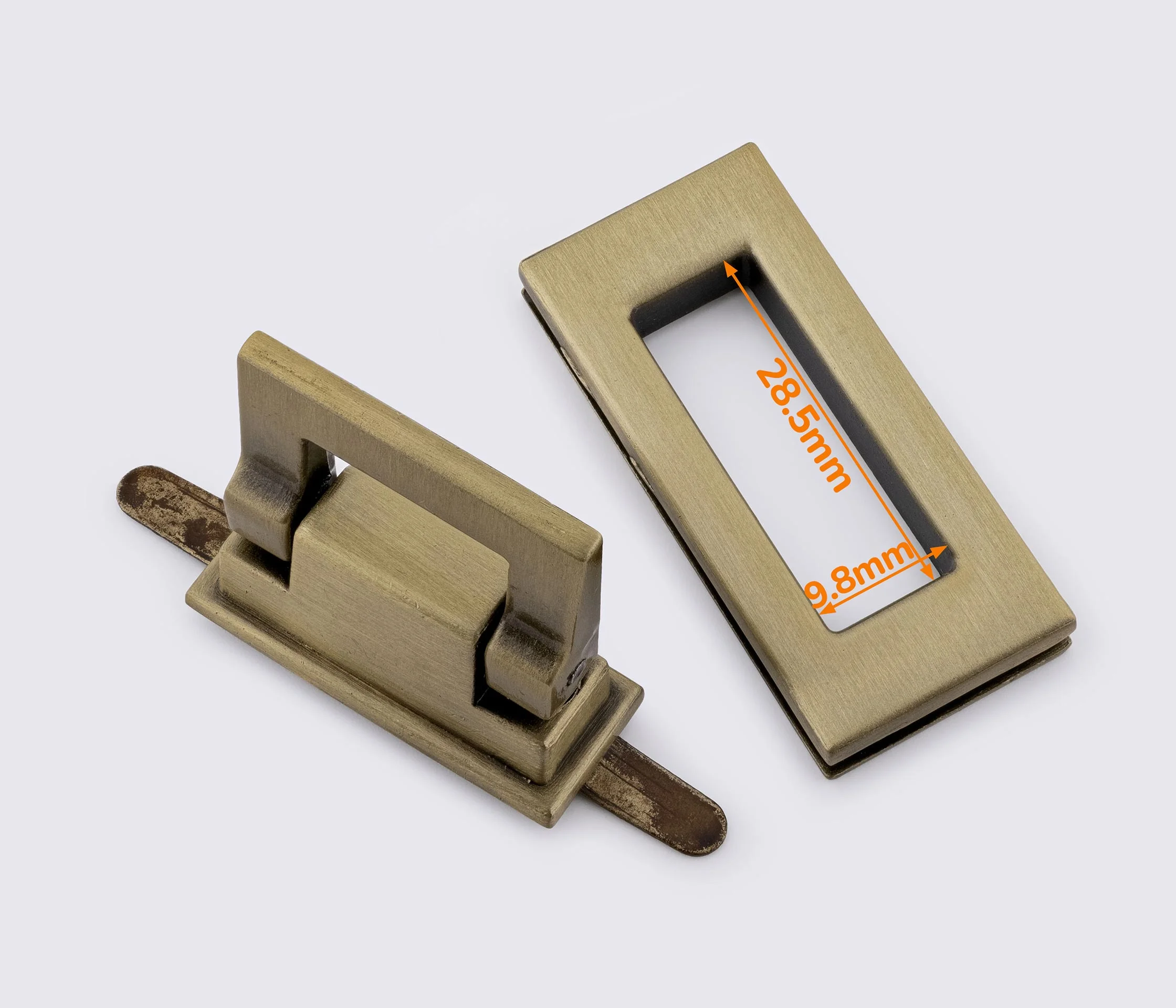 Замок для сумки 21*45 мм 65-065