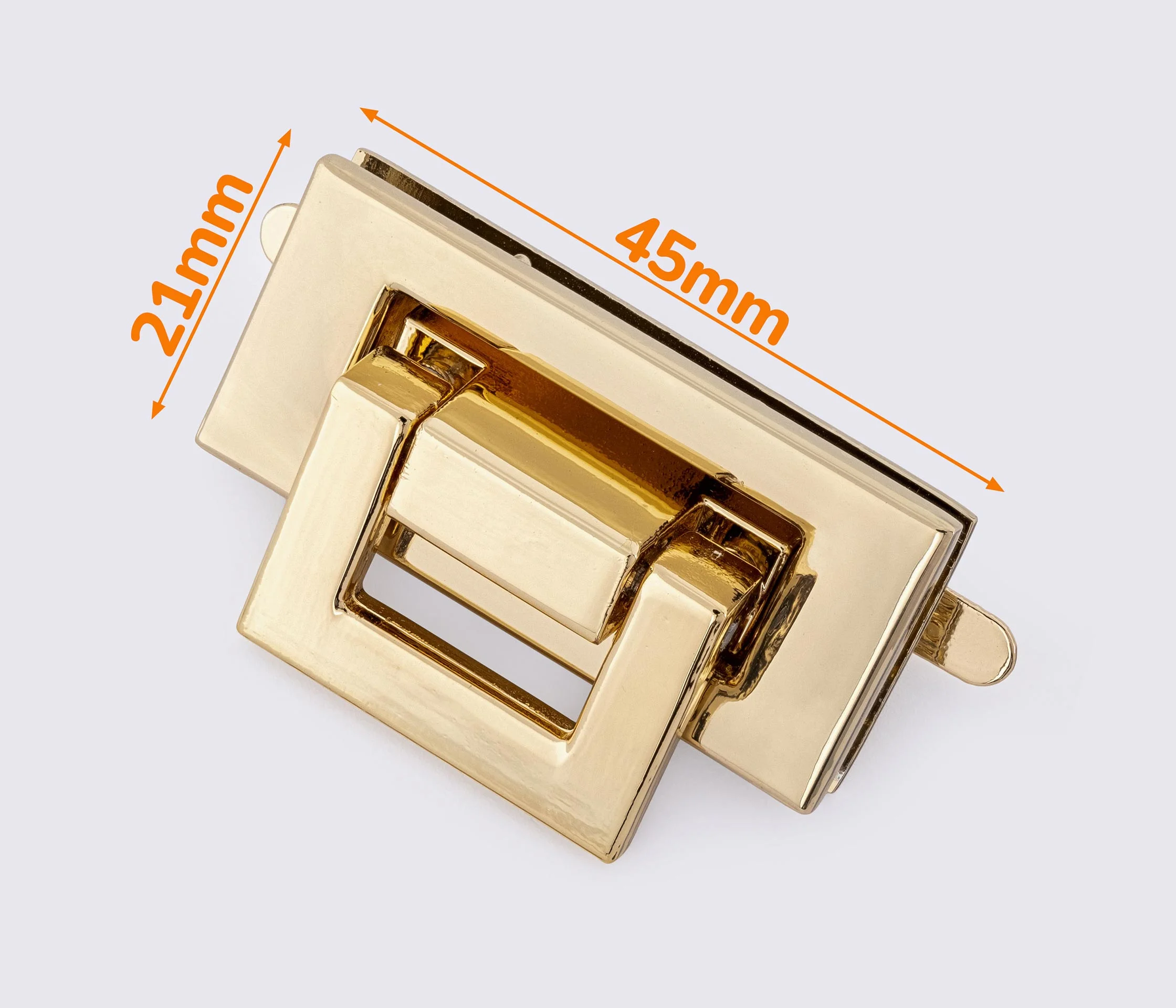 Замок для сумки 21*45 мм 65-065