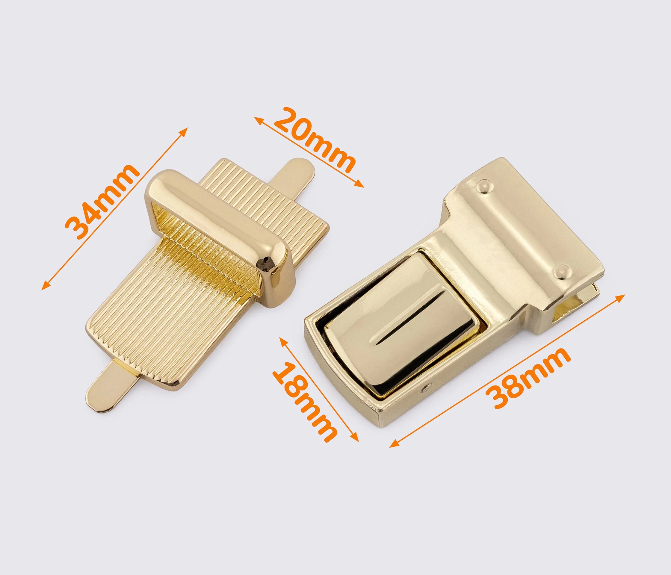Замок для сумки 23*38 мм 65-025
