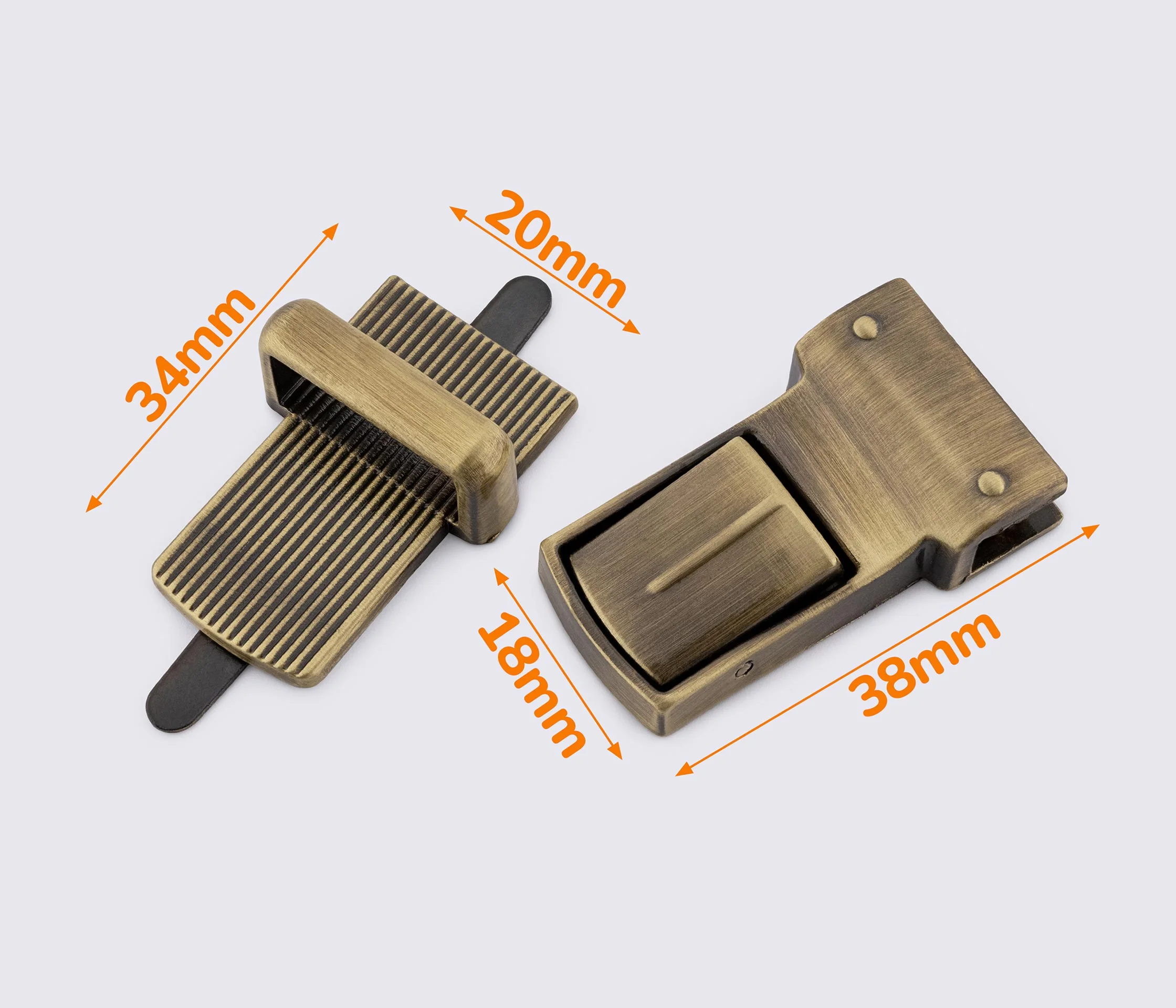 Замок для сумки 23*38 мм 65-025