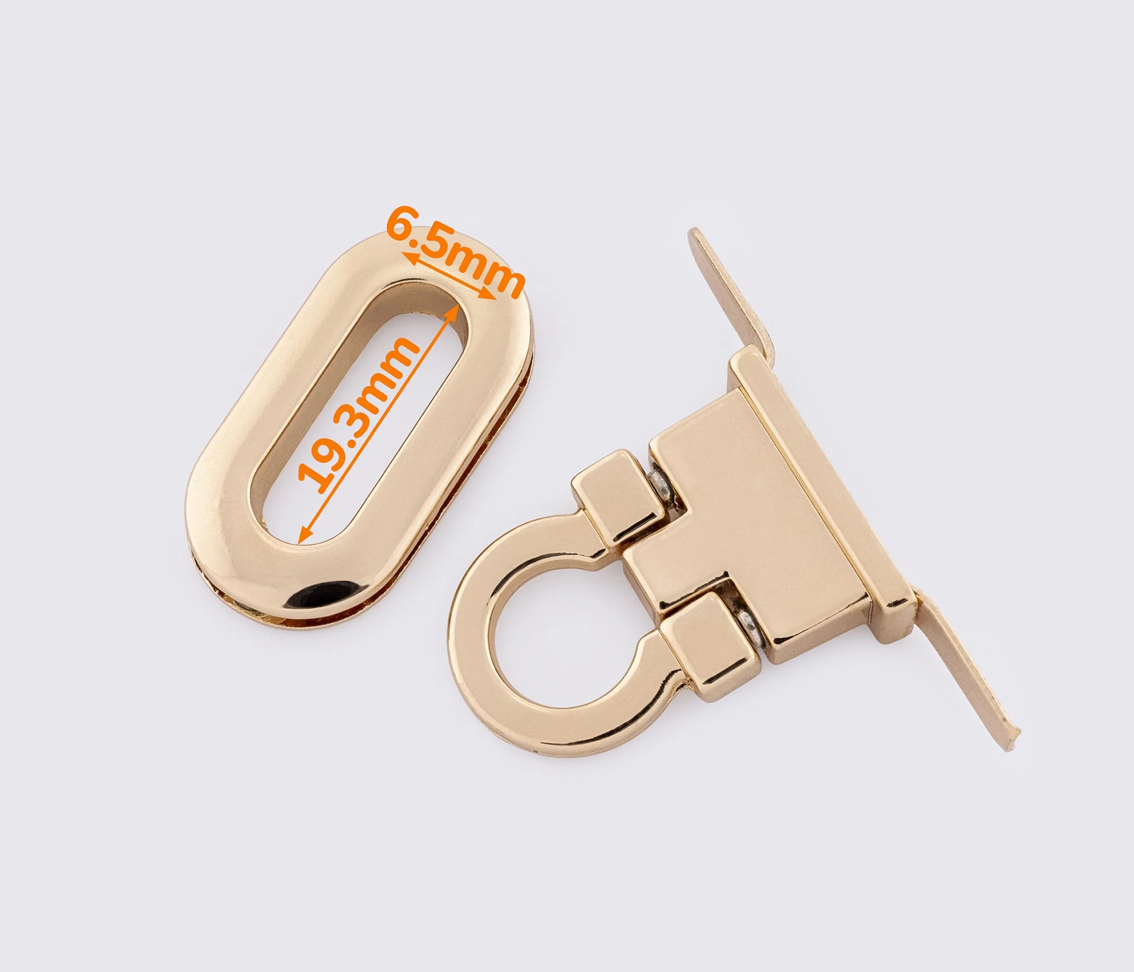 Замок для сумки 15*30мм 65-014