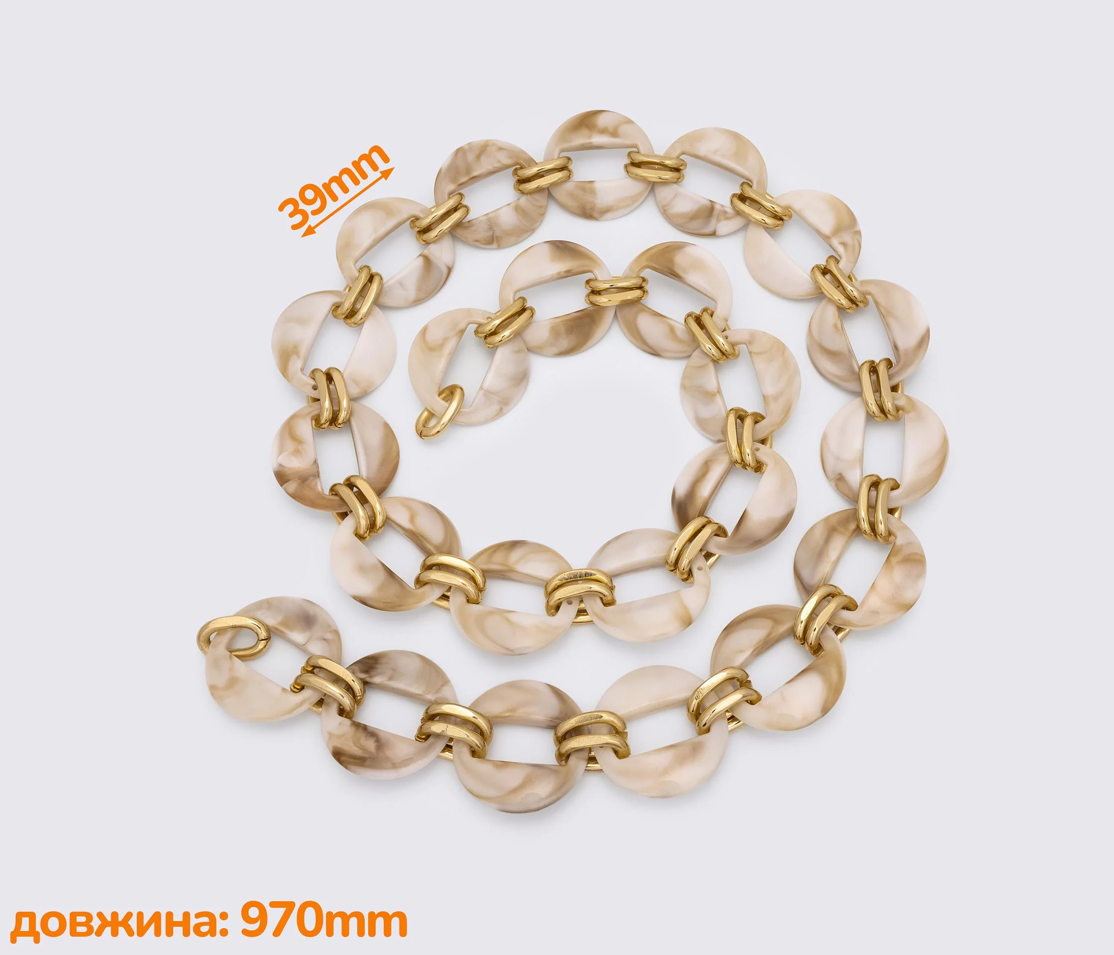 Цепь акриловая метражная 990mm (1512)