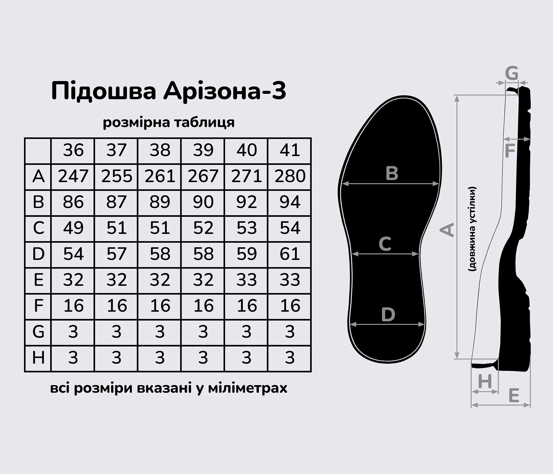 Подошва для обуви Аризона-3, цв. бежевый
