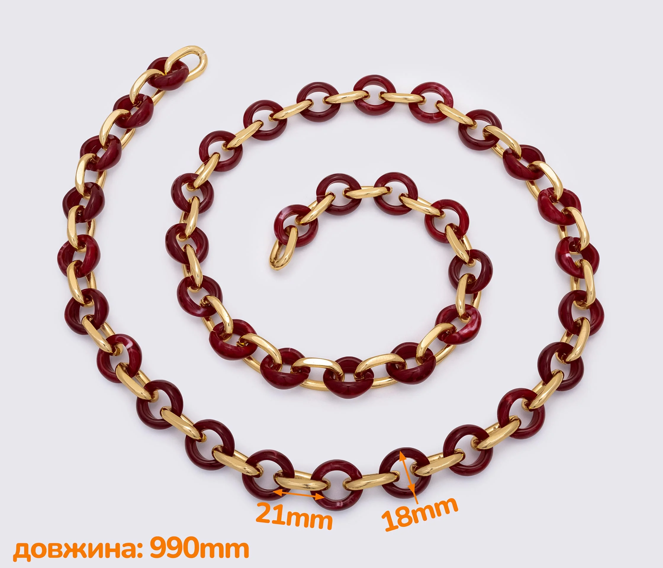 Цепь акриловая метражная 970mm (3103)