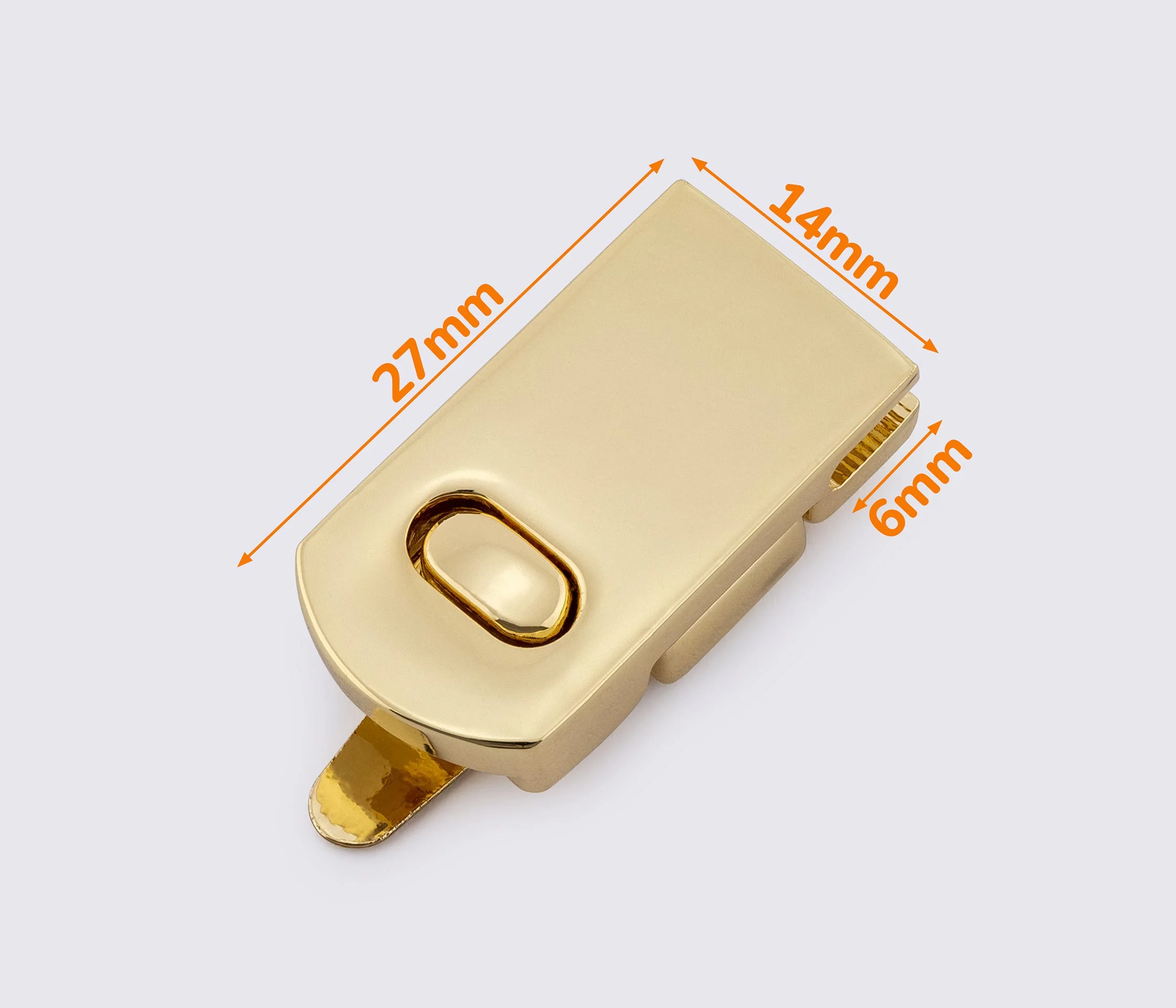 Замок для сумки 14*27мм 88-022