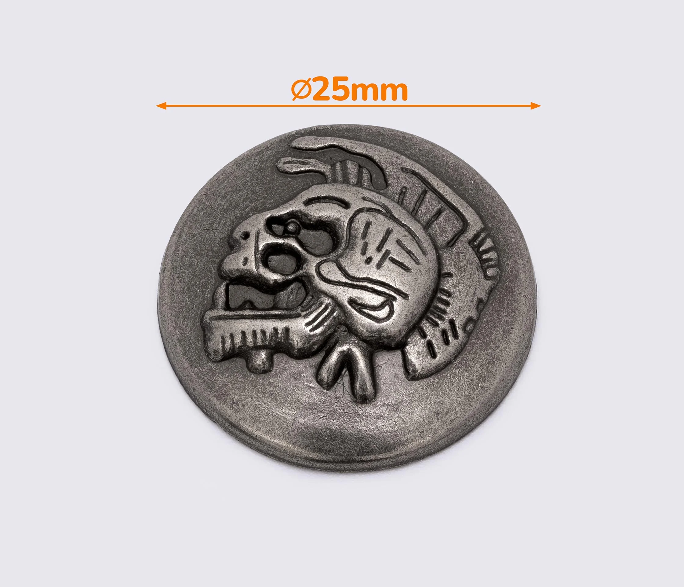Кончо 25мм кол.старе срібло (К-042)