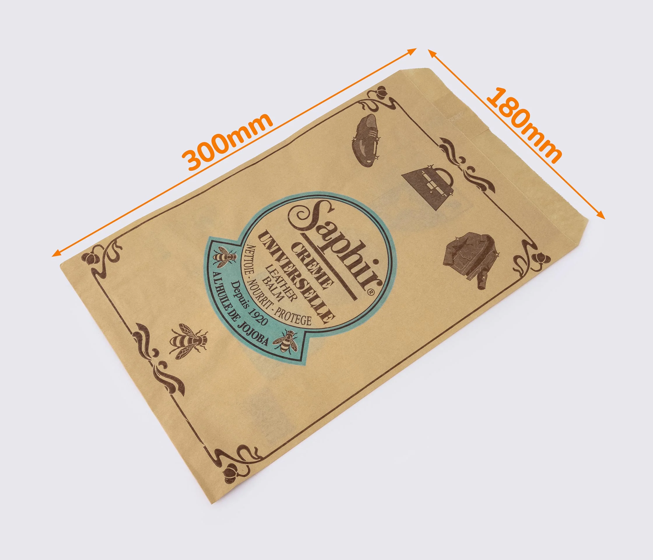 Бумажный мешок для хранения обуви Saphir Paper Bag, 18х30 см (2510010)