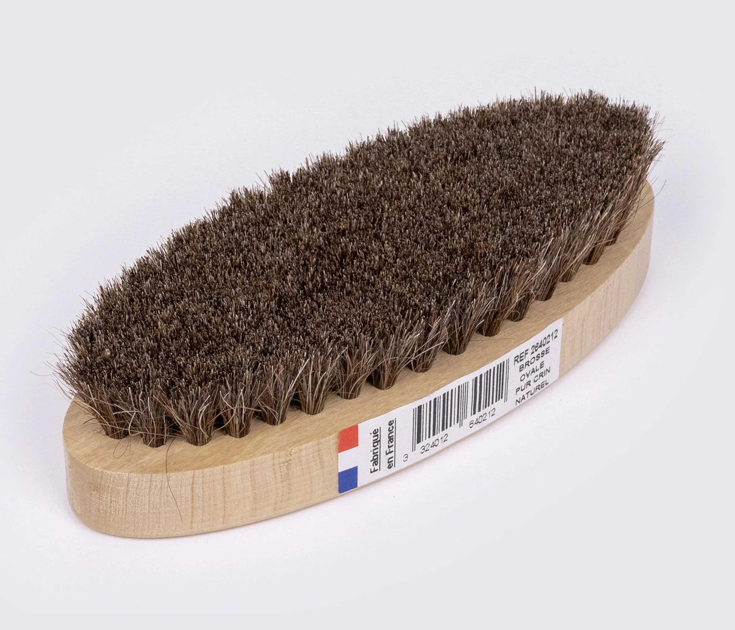 Щітка для взуття Saphir Polisher Brush, овальна, з світлою щетиною (2640212)