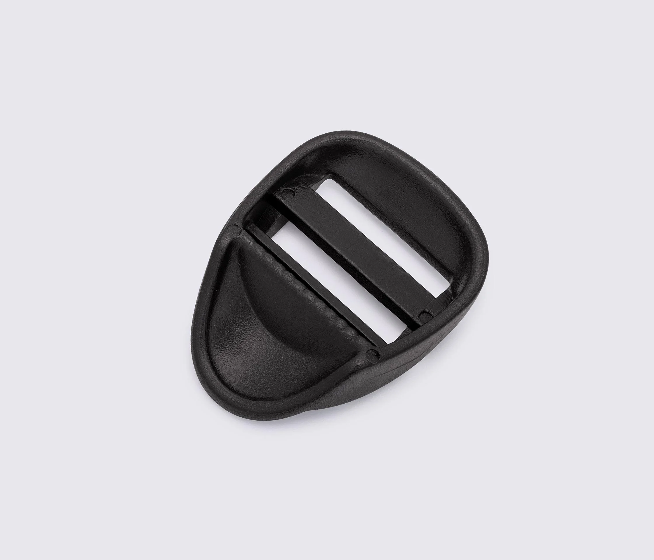 Пряжка перетяжка 25 мм трехщелевая пластиковая черная РП/3-2539