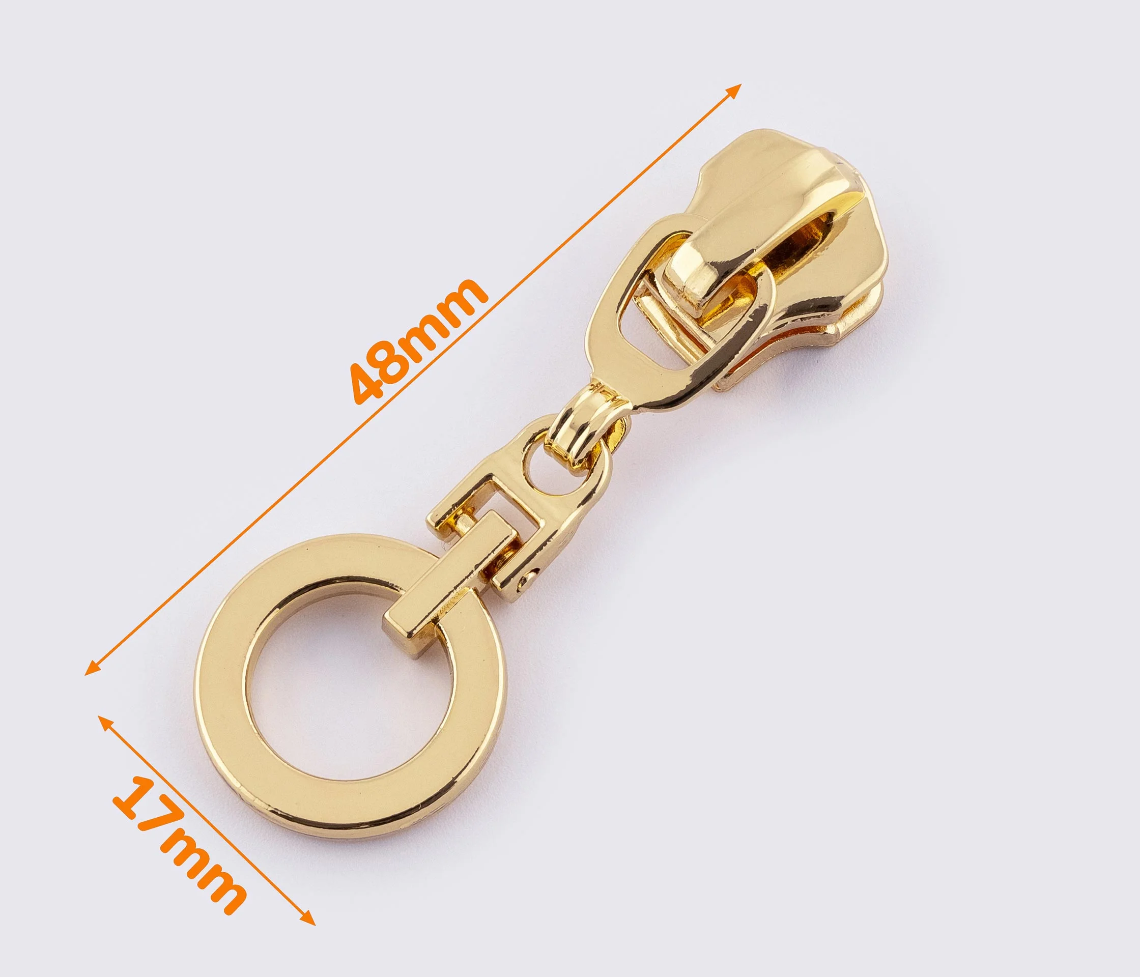 Бегунок №5 на металлическую молнию (ZIPS-1204) (без фиксатора)