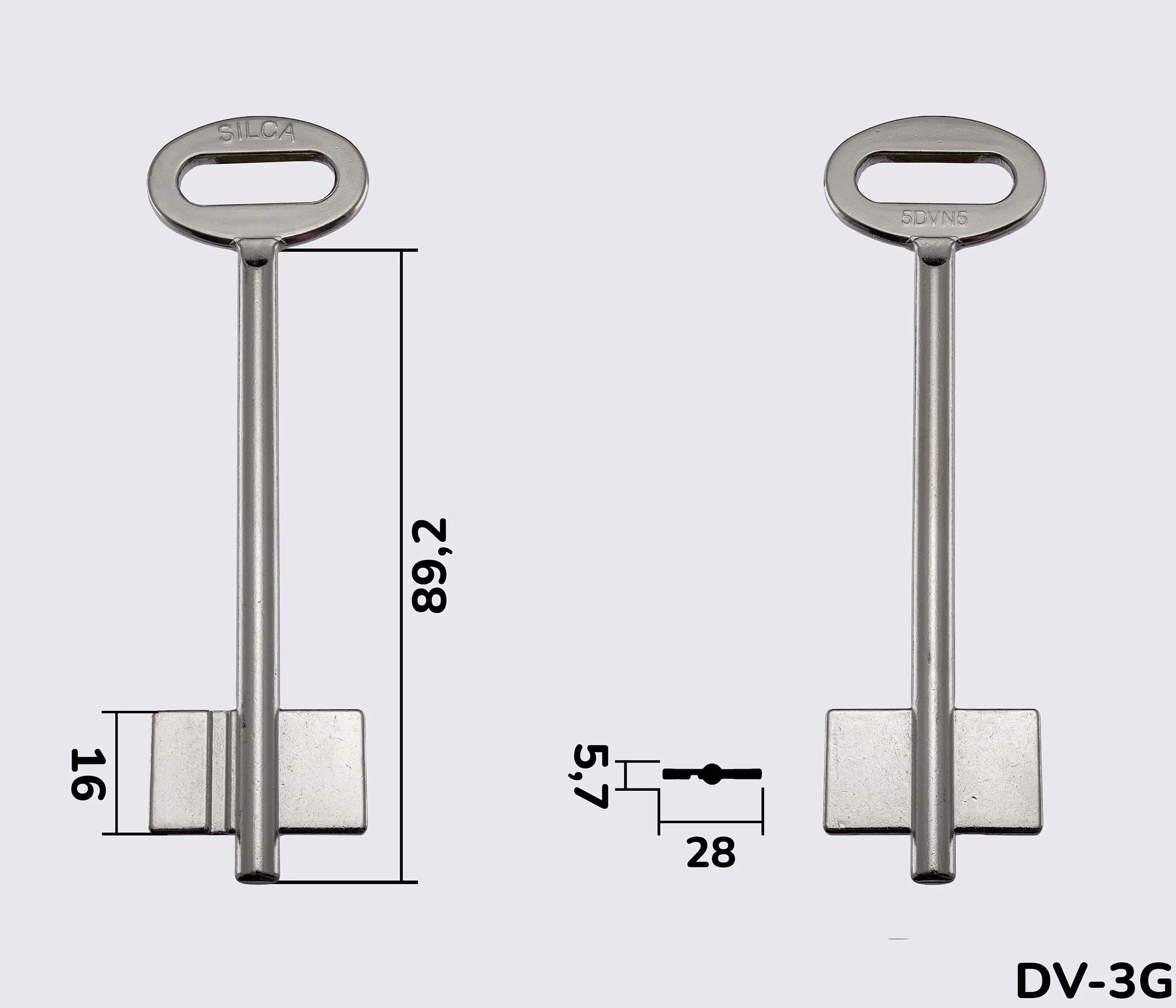 5DVN5 Silca (Ростов-1) заготовка ключа бородкова