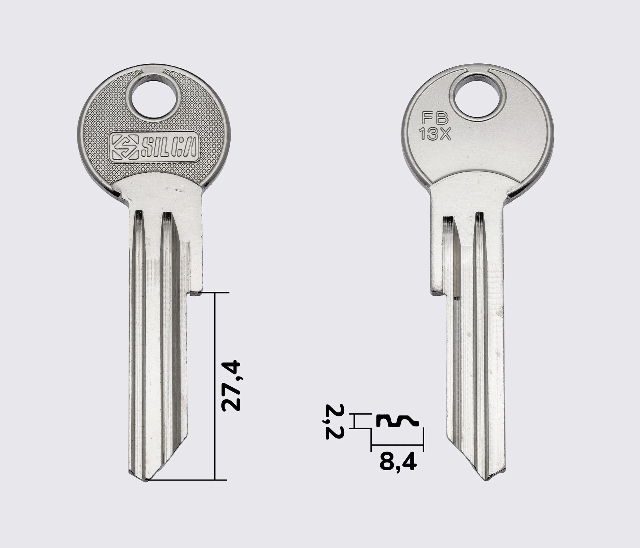 FB13X Silca заготовка ключа англійський профіль