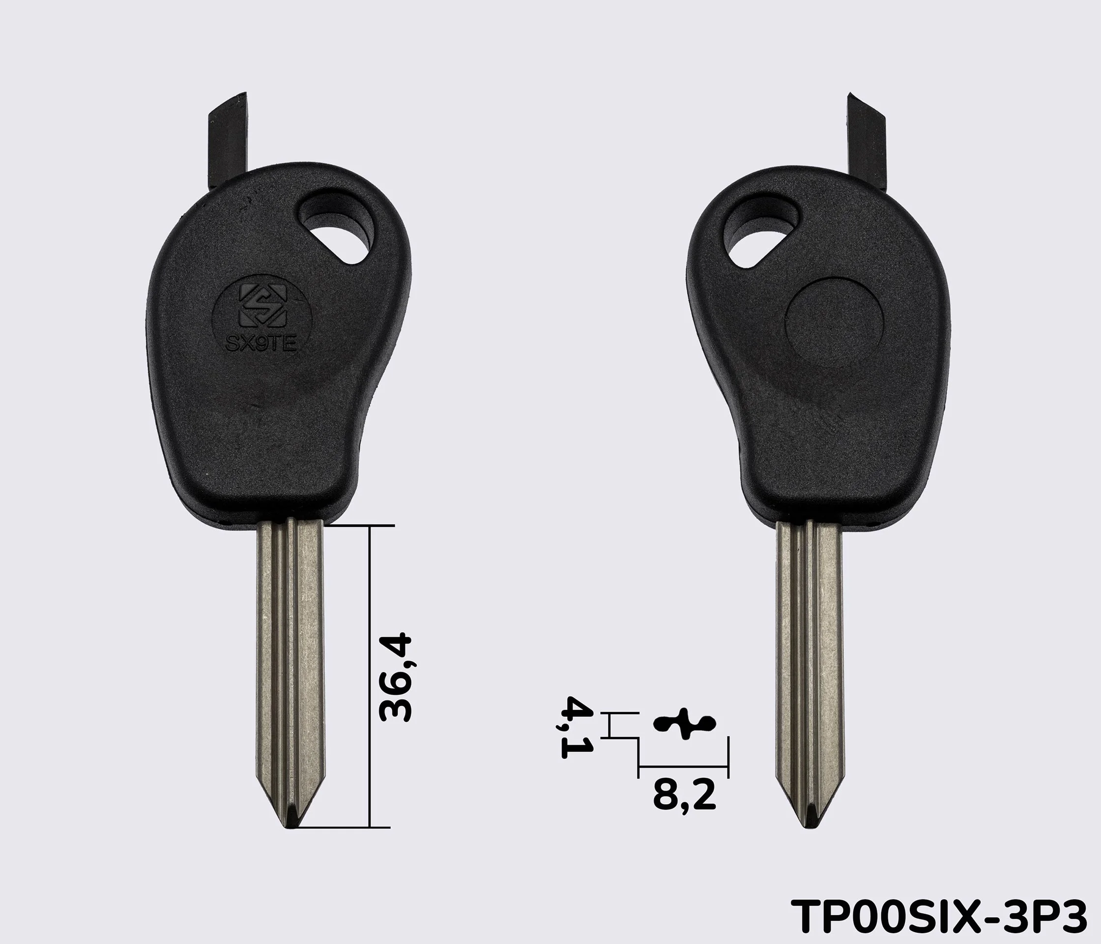 SX9TE Silca заготовка автомобільного ключа під чіп