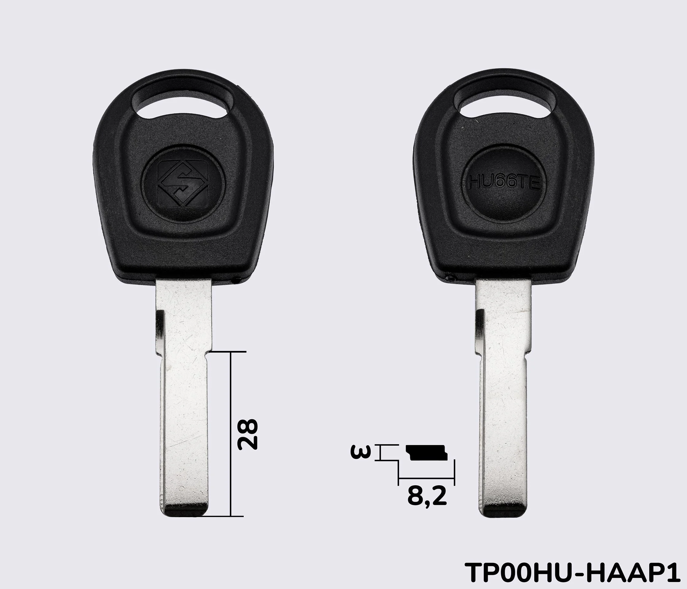 HU66TE Silca заготовка автомобільного ключа під чіп