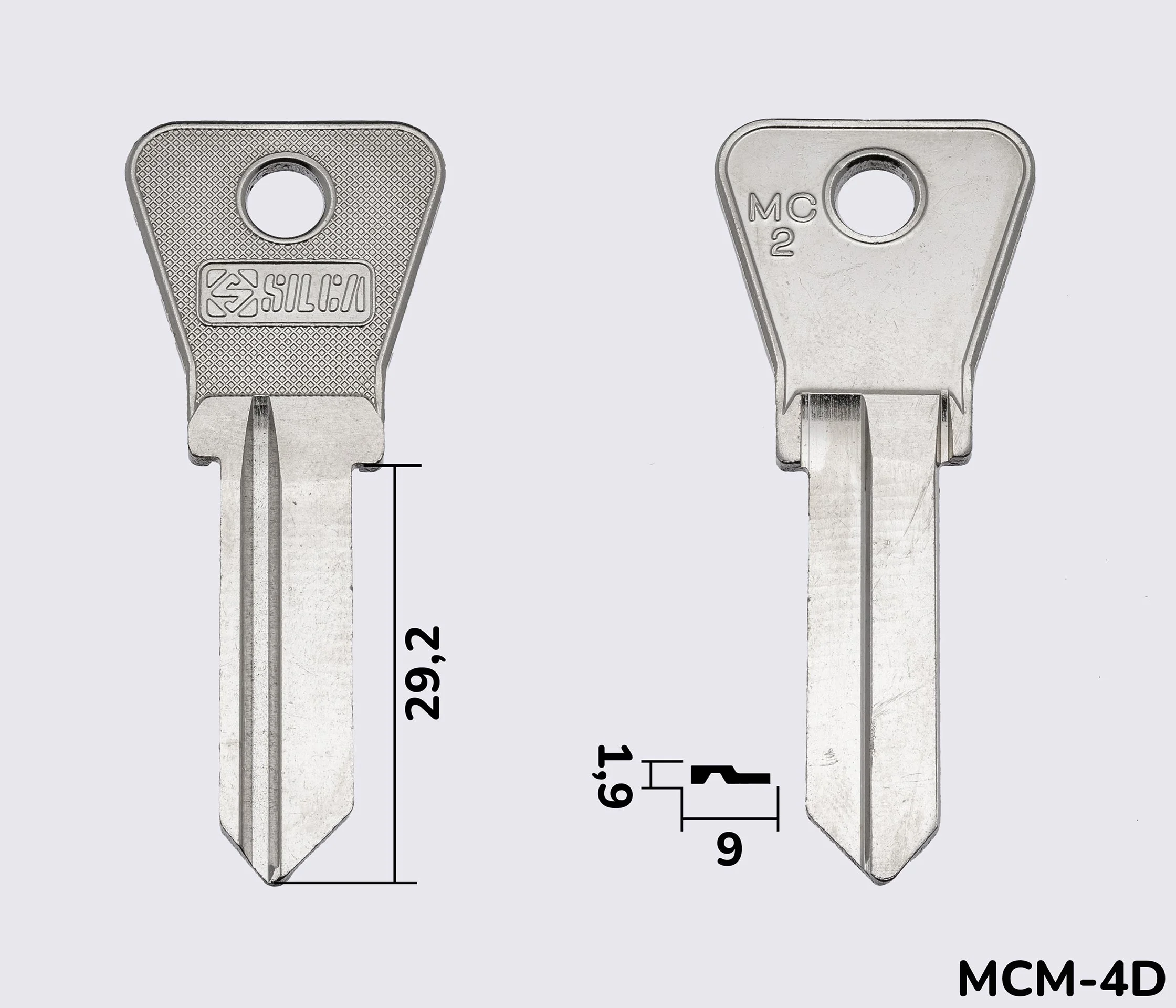 MC2 Silca заготовка ключа англійський профіль