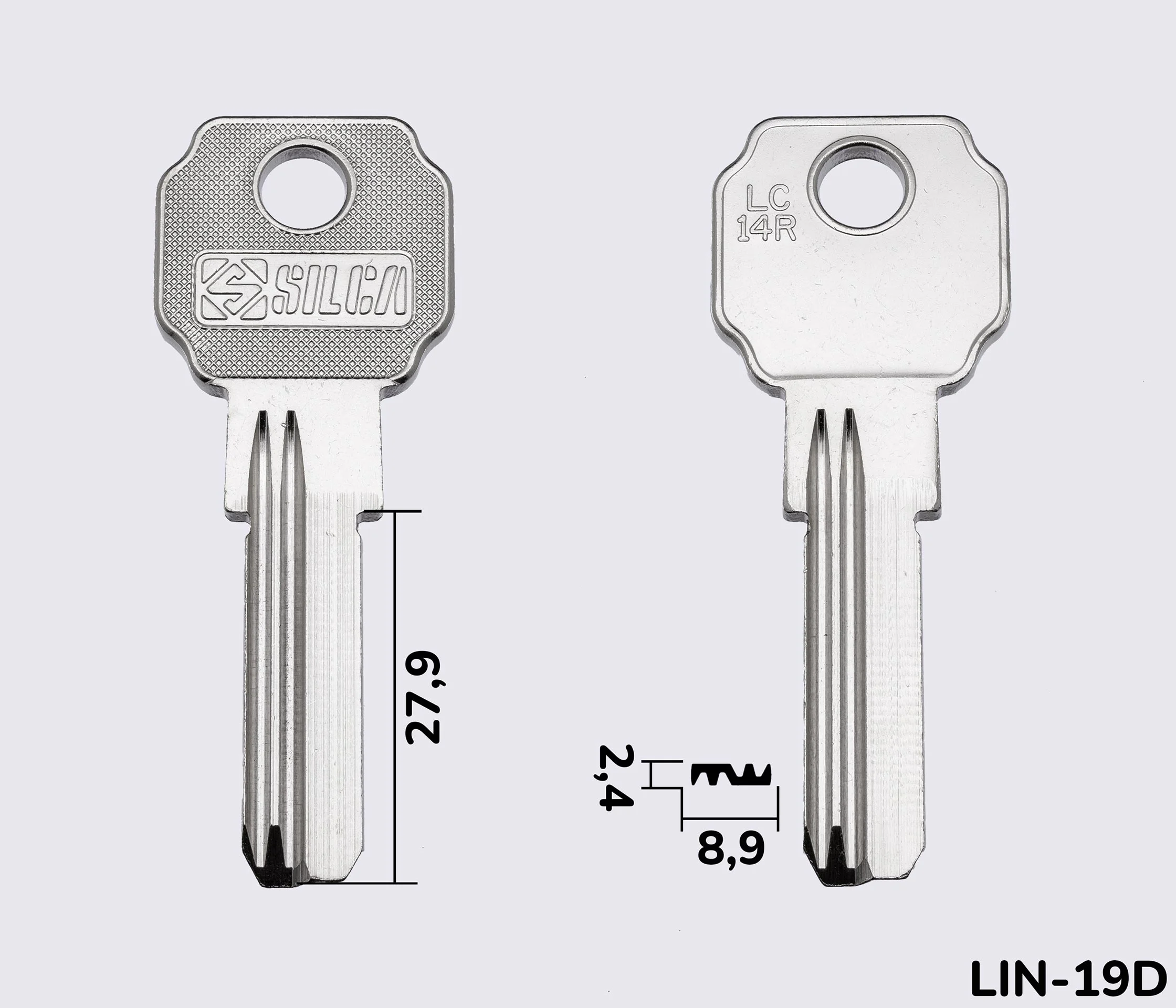 LC14R Silca заготовка ключа англійський профіль