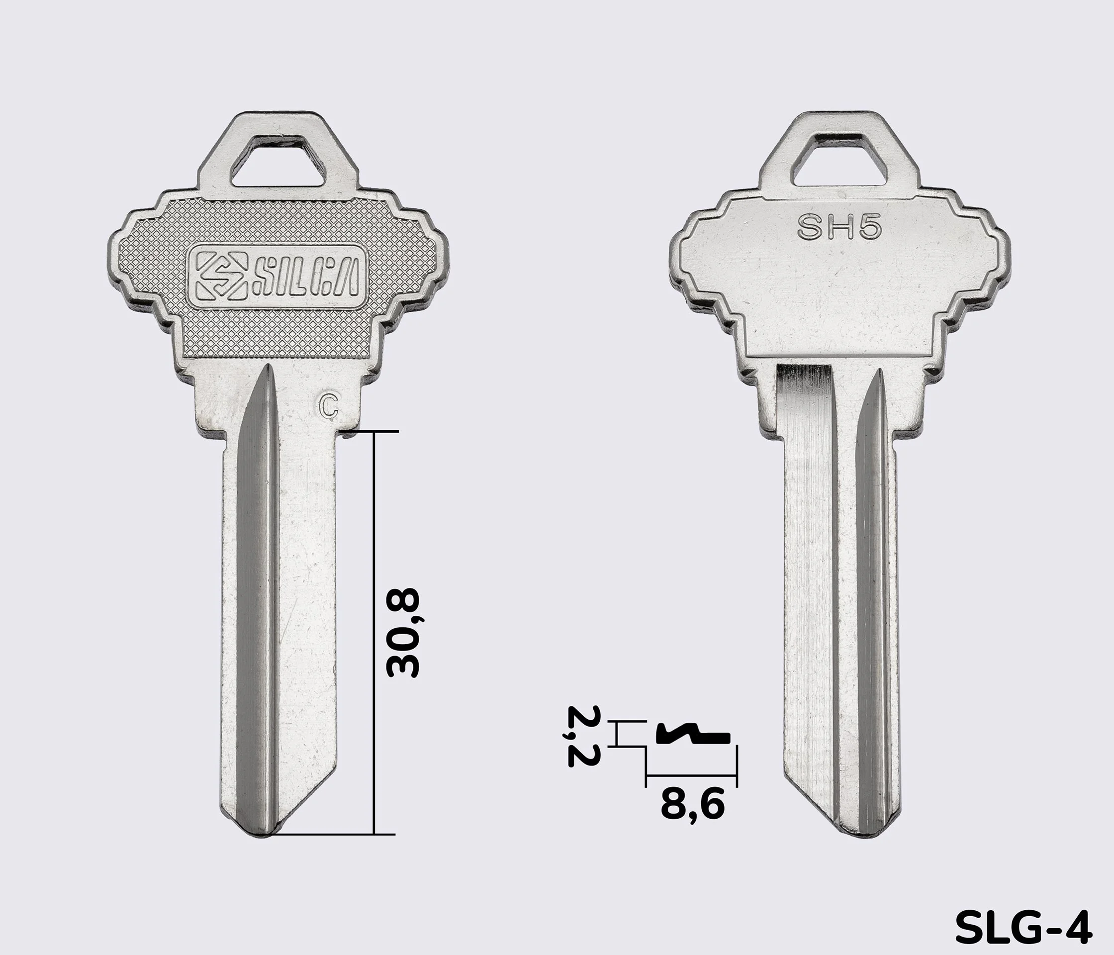 SH5 Silca заготовка ключа англійський профіль