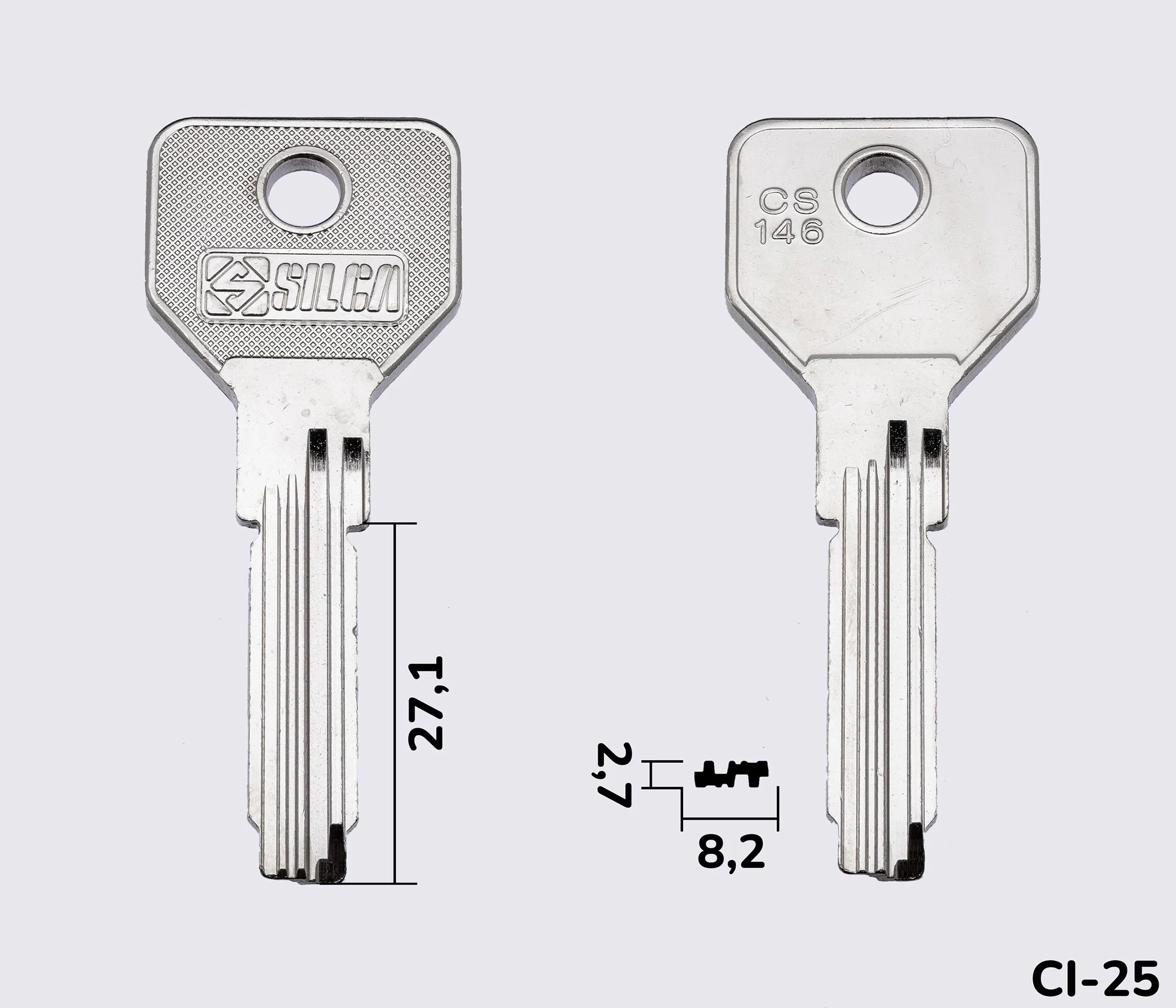CS146 Silca заготовка лункового ключа