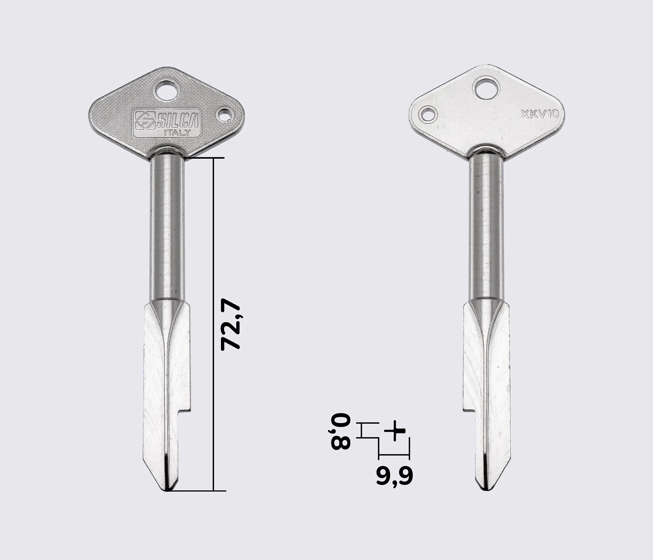 XKV10 Silca заготовка ключа крестообразная