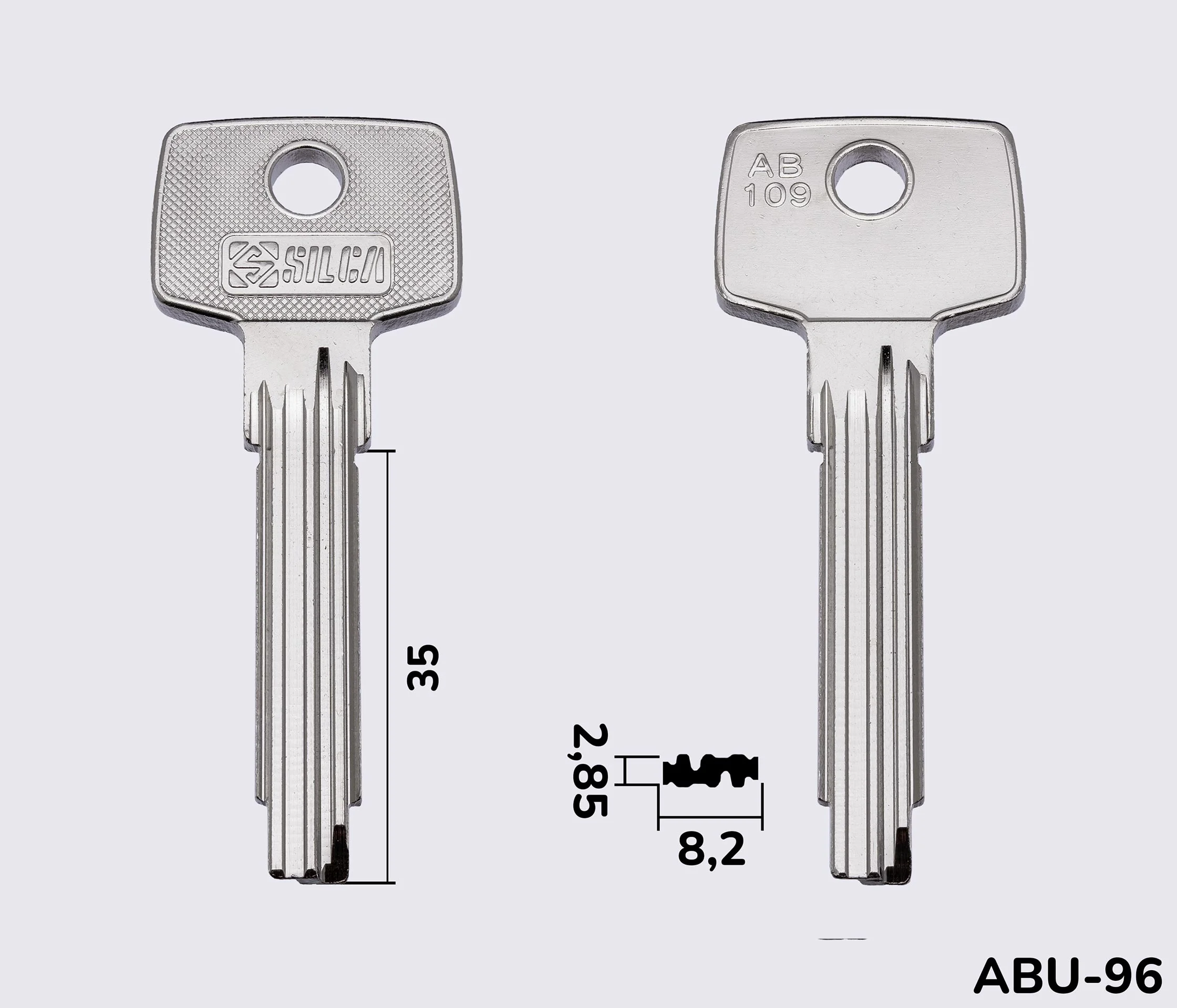 AB109 Silca заготовка лункового ключа