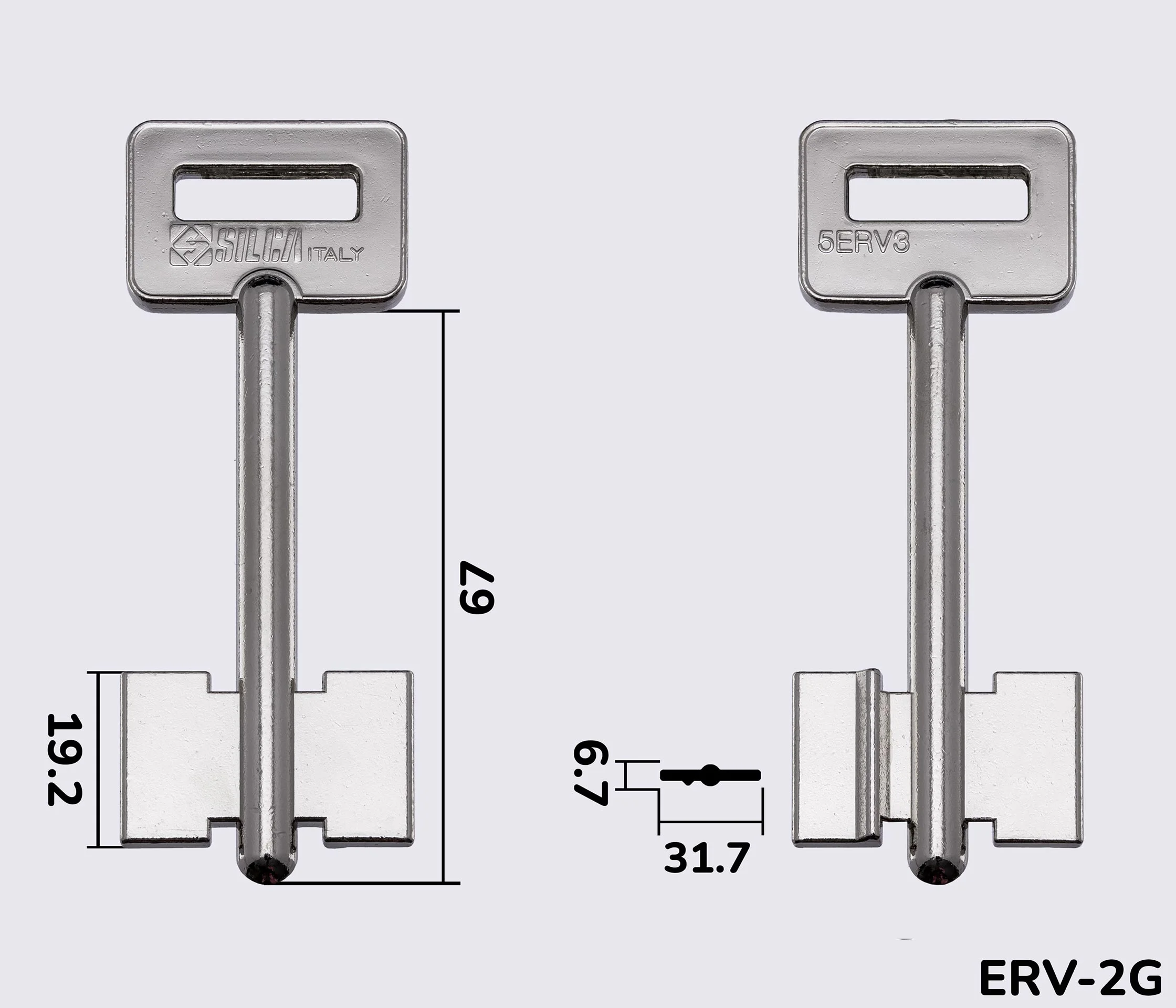 5ERV3 Silca (Єреван Б-1) заготовка ключа бородкова