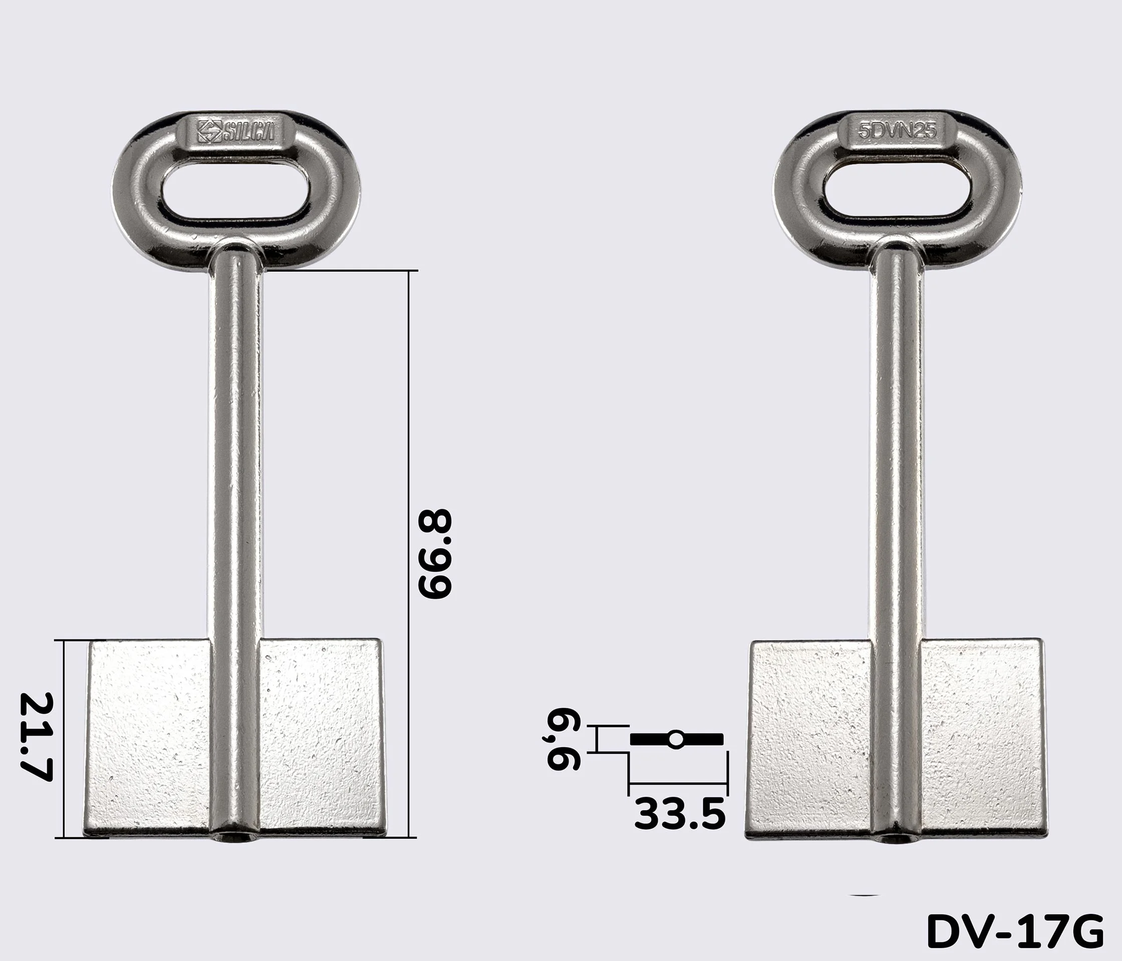 5DVN25 Silca заготовка ключа бородкова