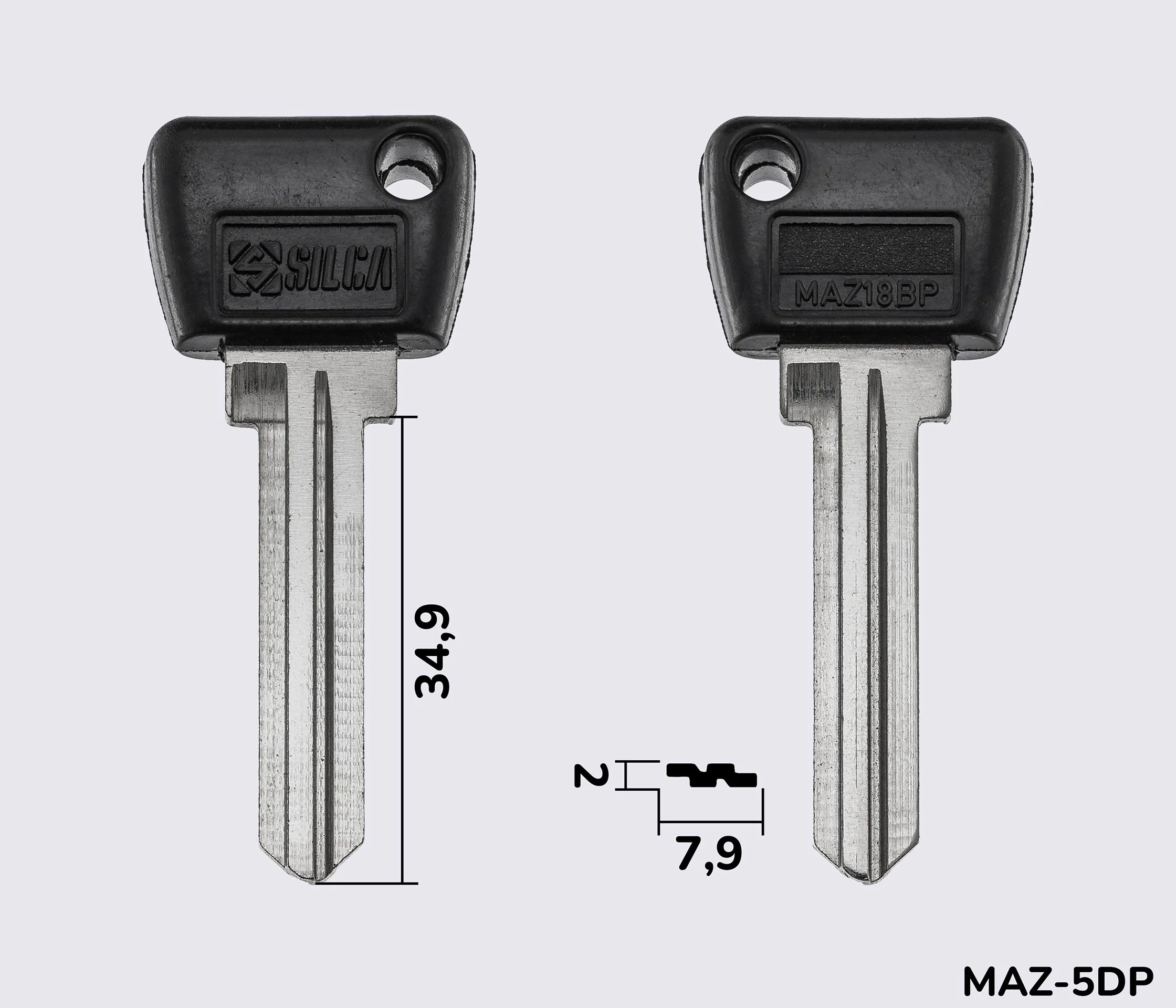 MAZ18BP Silca заготовка автомобільного ключа