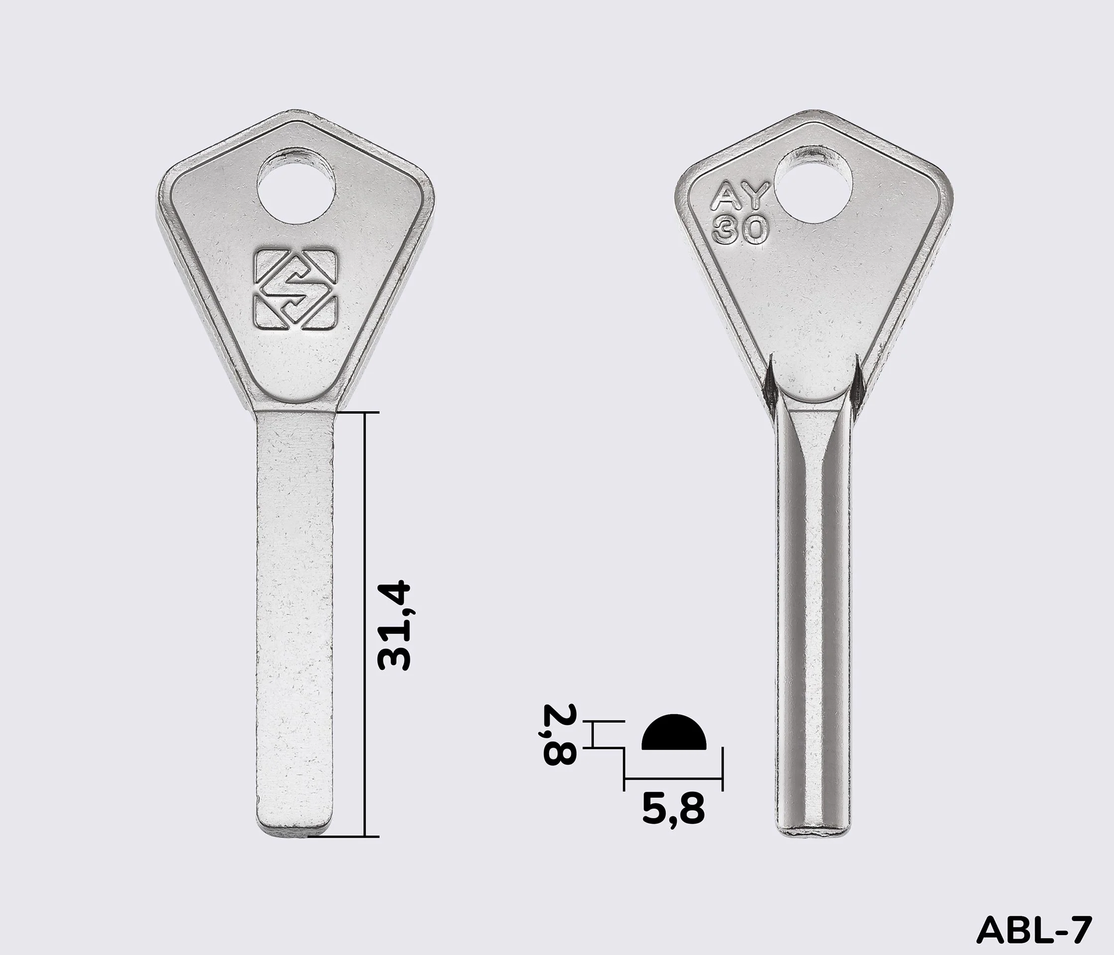 AY30 Silca ABLOY заготовка финского ключа