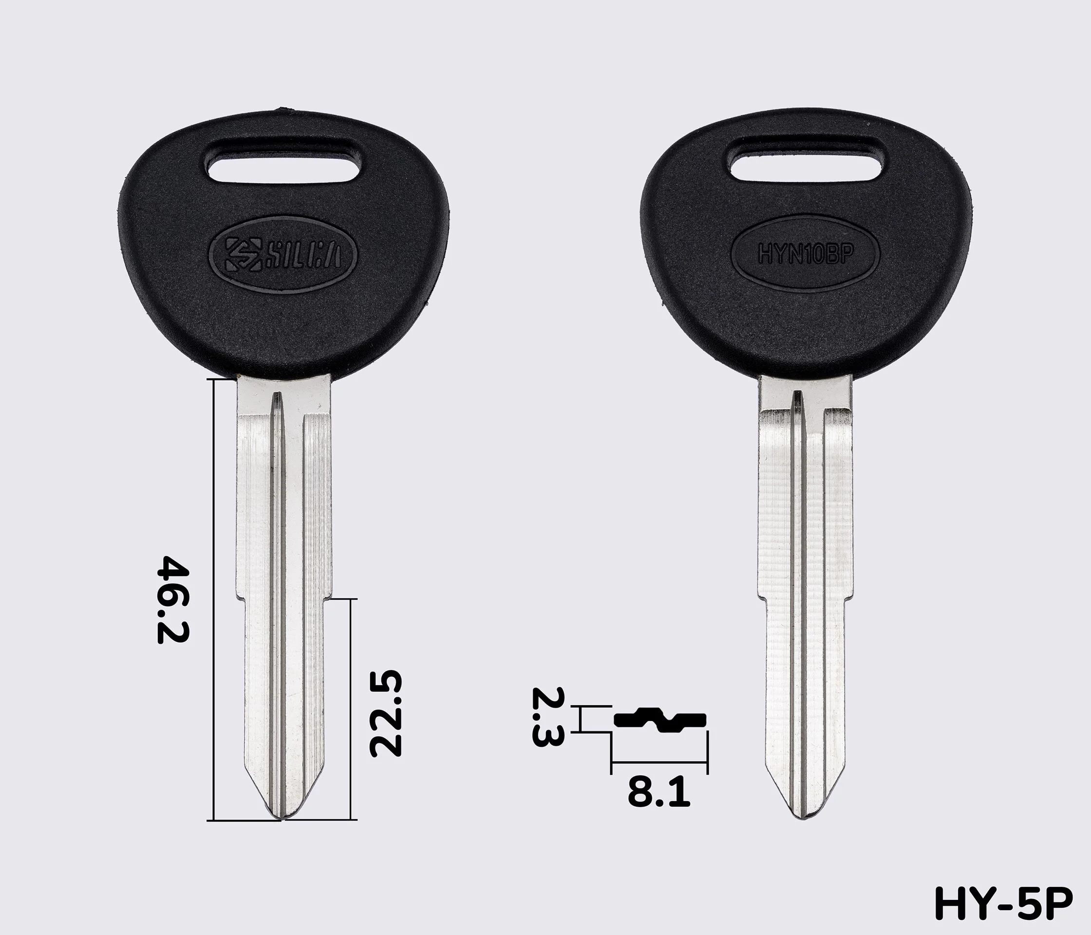 HYN10BP (латунь) Silca заготовка автомобільного ключа