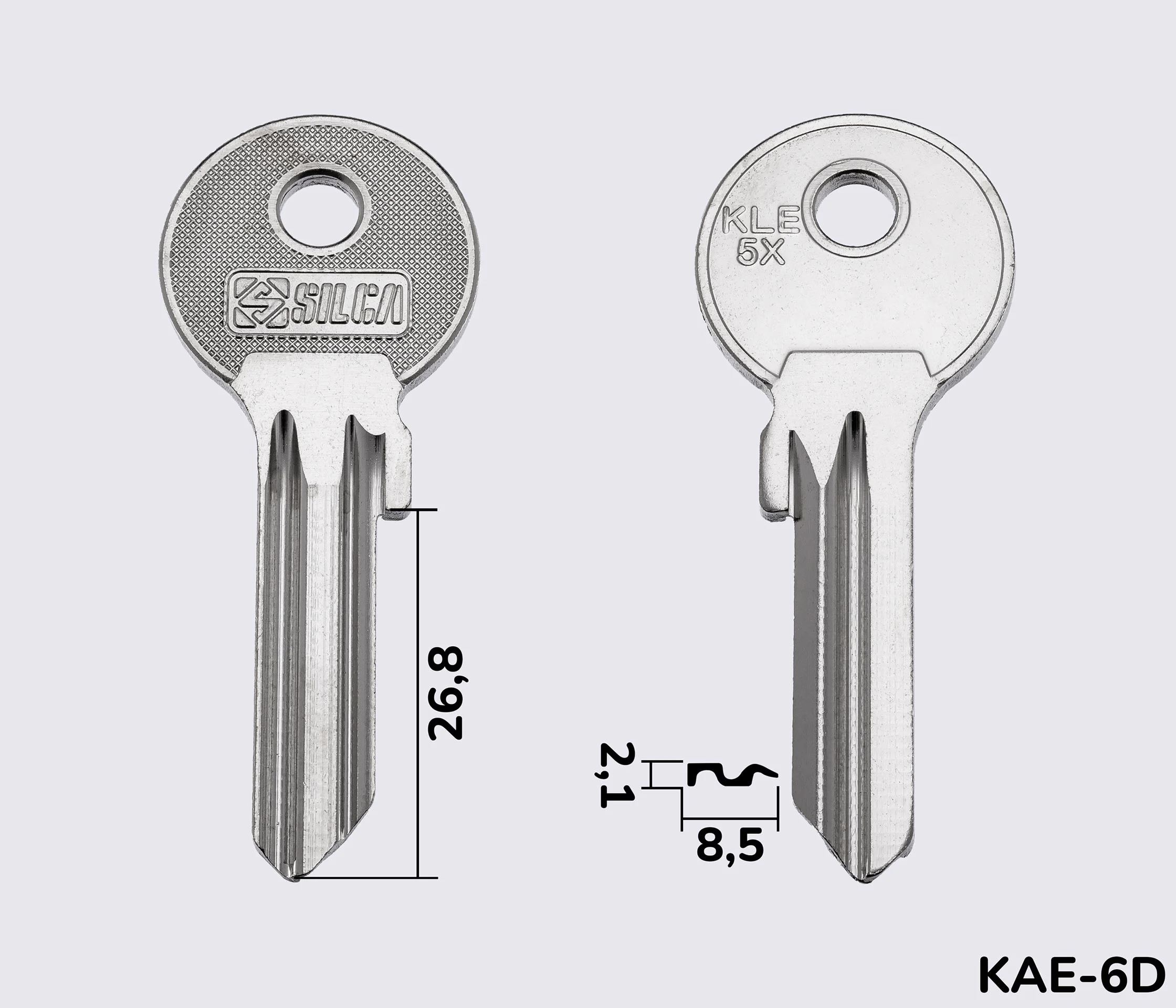 KLE5X Silca заготовка ключа англійський профіль