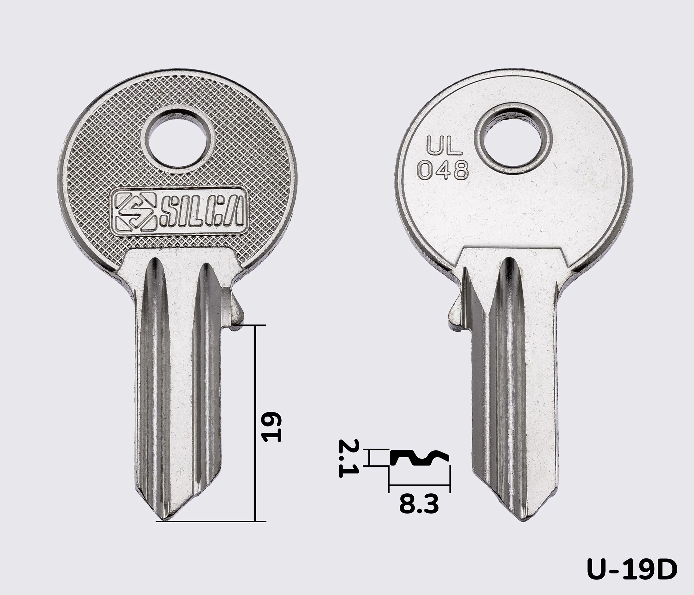 UL048 Silca заготовка ключа англійський профіль
