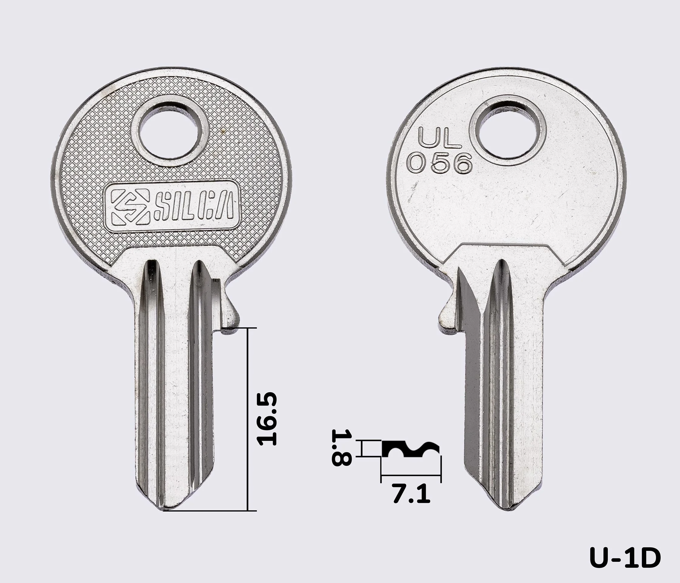 UL056 Silca заготовка ключа англійський профіль