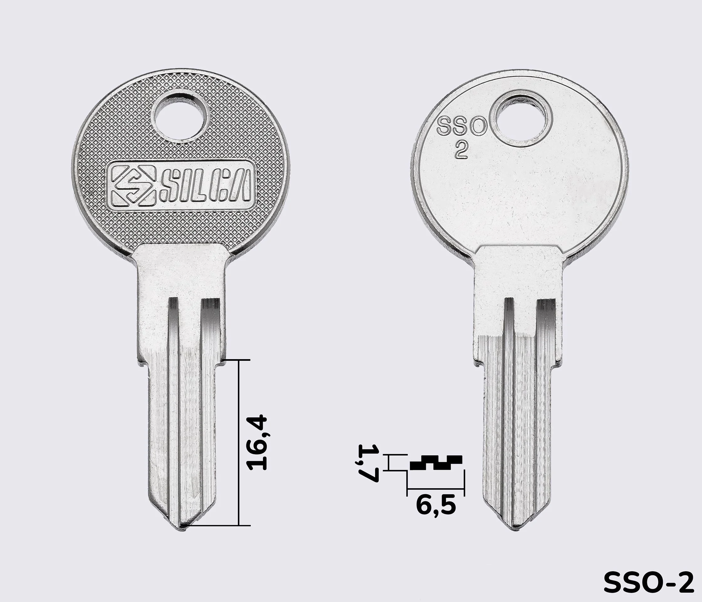 SSO2 Silca заготовка ключа англійський профіль