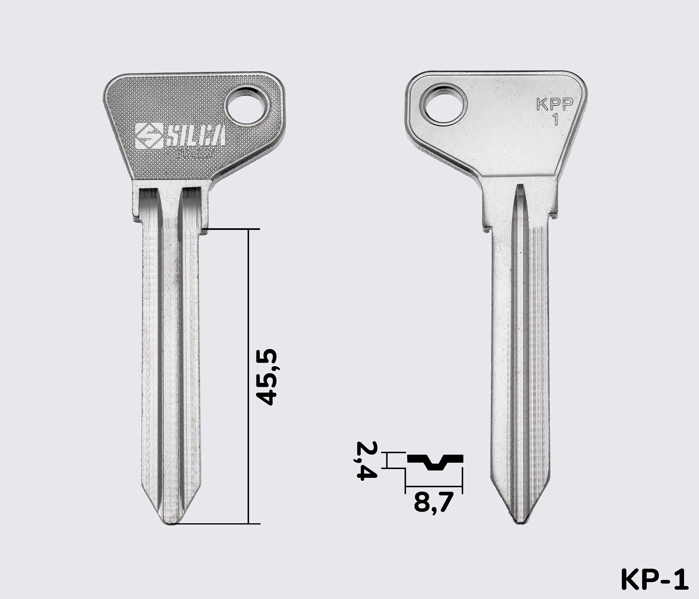KPP1 Silca заготовка ключа англійський профіль