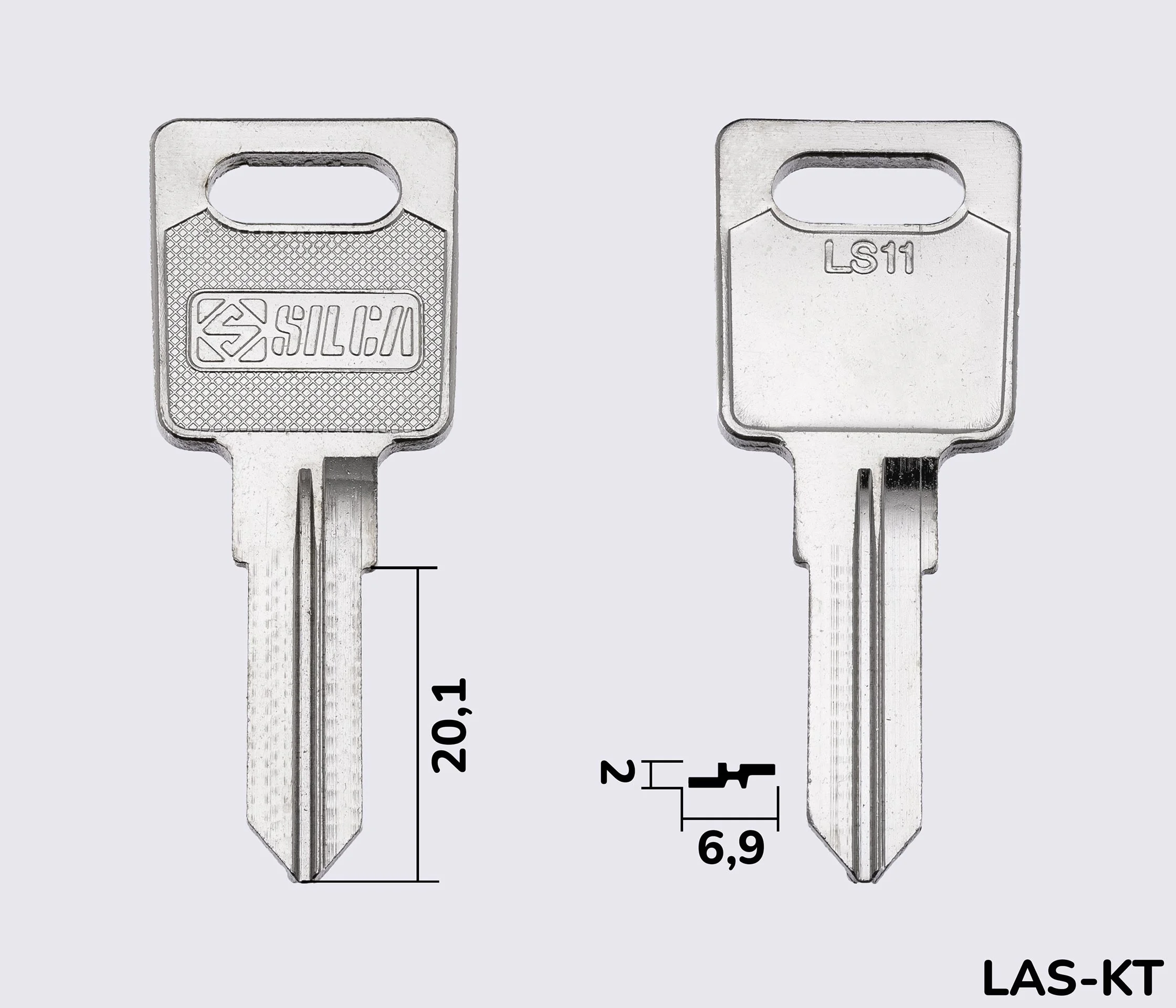LS11 Silca заготовка ключа англійський профіль