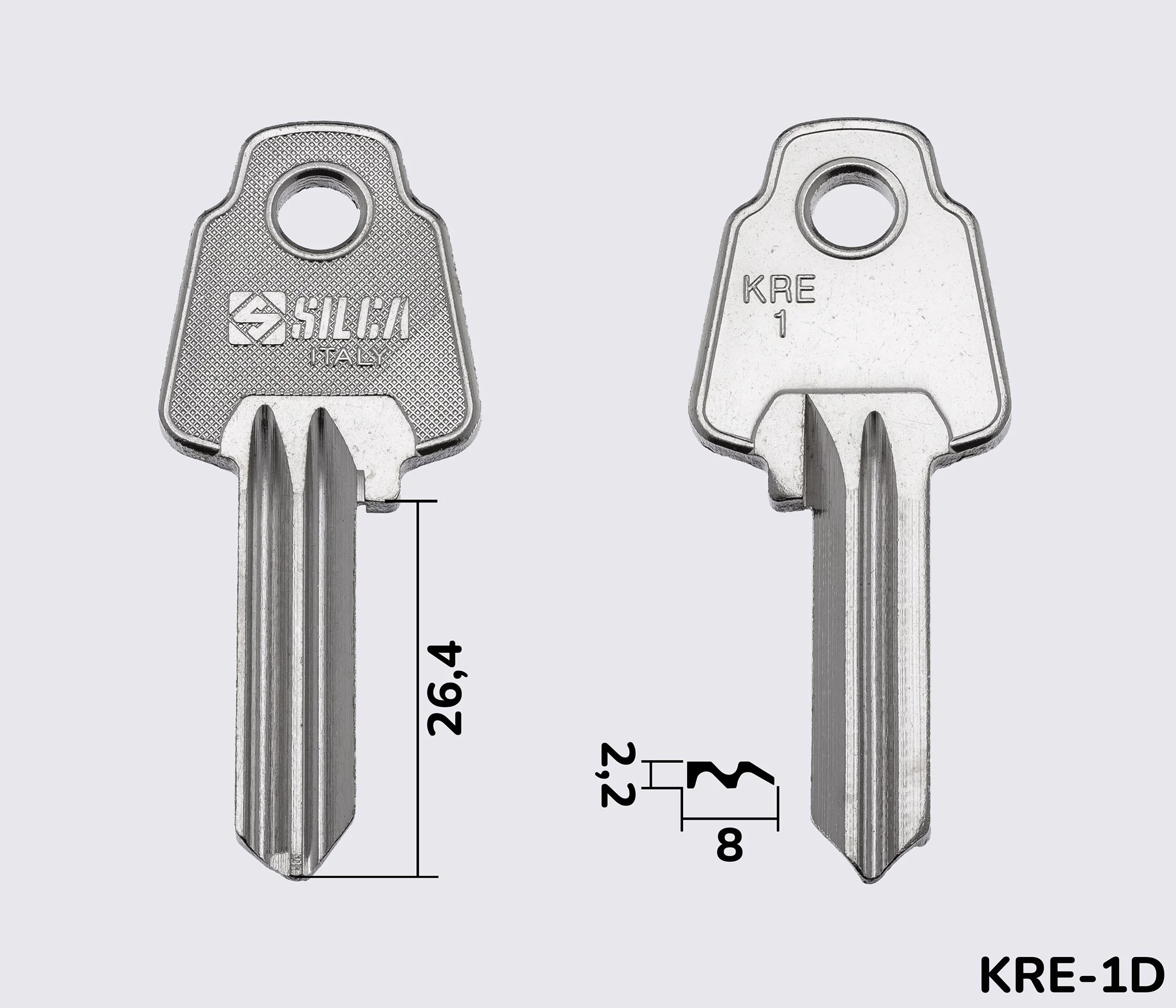 KRE1 Silca заготовка ключа английский профиль