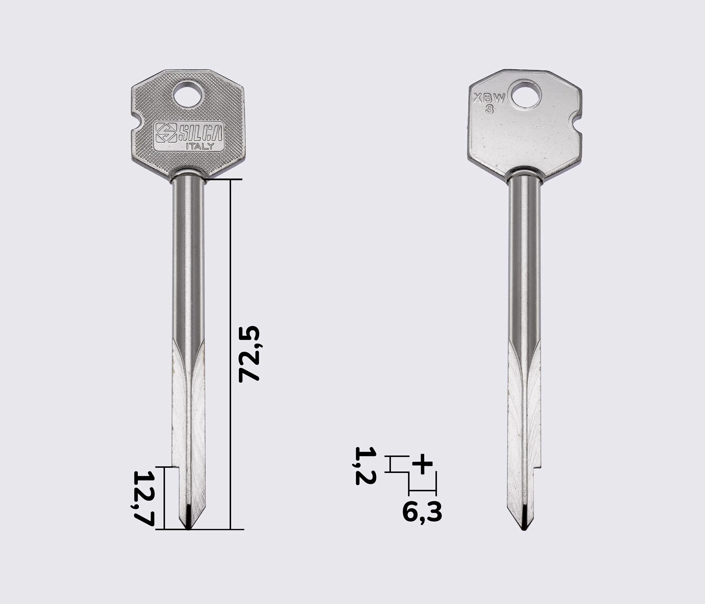 XBW3 Silca заготовка ключа крестообразная